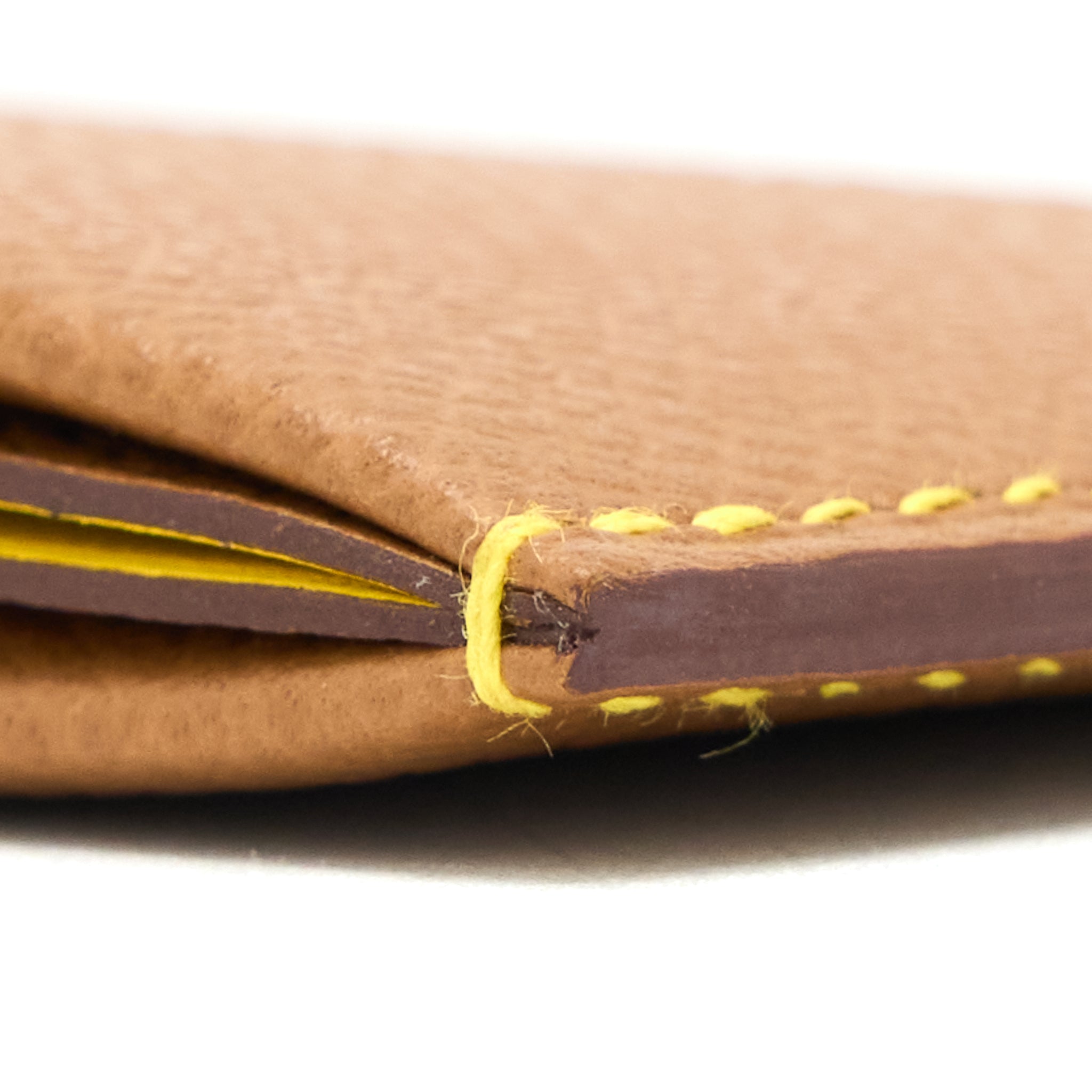 HERMES H SELLIER CARD HOLDER EPSOM GOLD/JAUNE CITRON