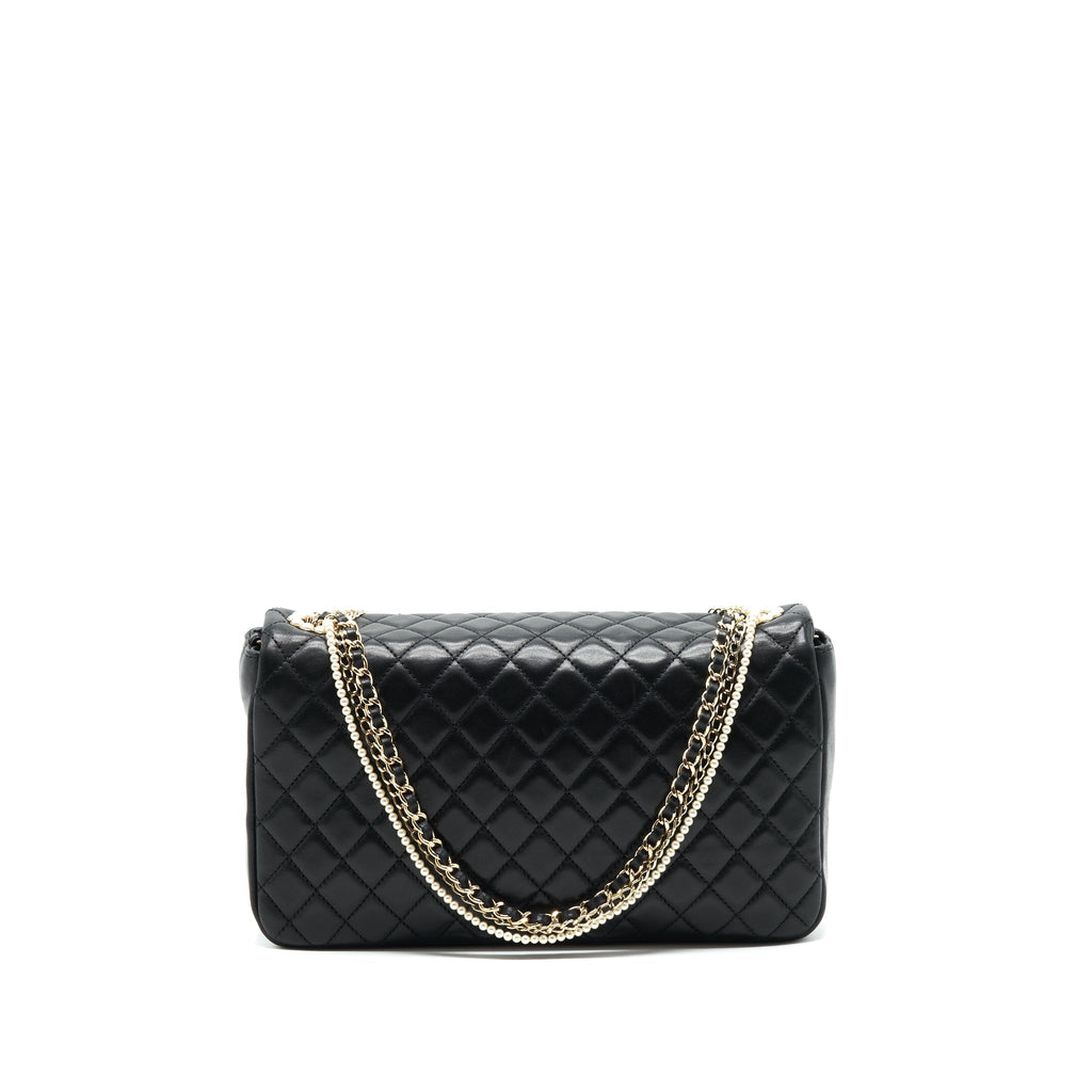 CHANEL WESTMINSTER SHOULDER BAG LAMBSKIN BLACK LGHW