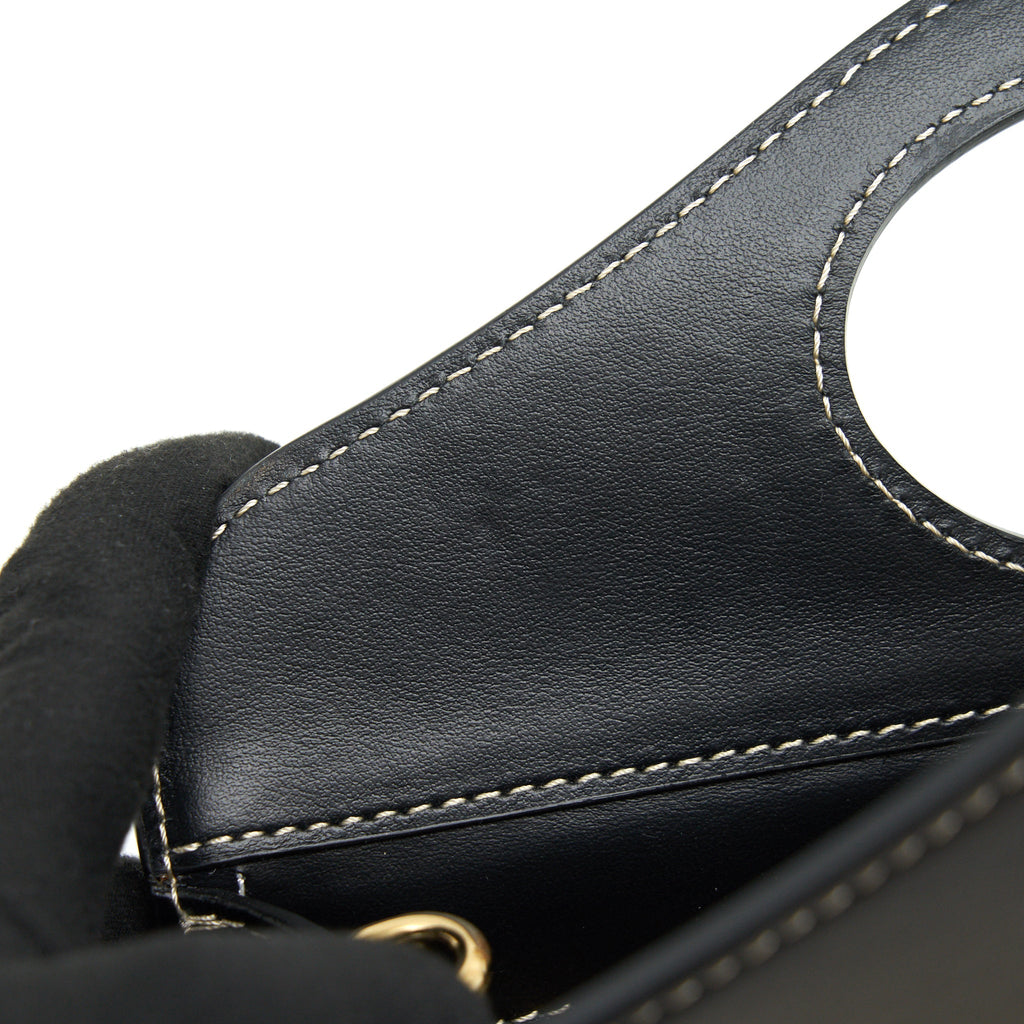 BURBERRY MINI TWO-TONE CANVAS/LEATHER POCKET BAG