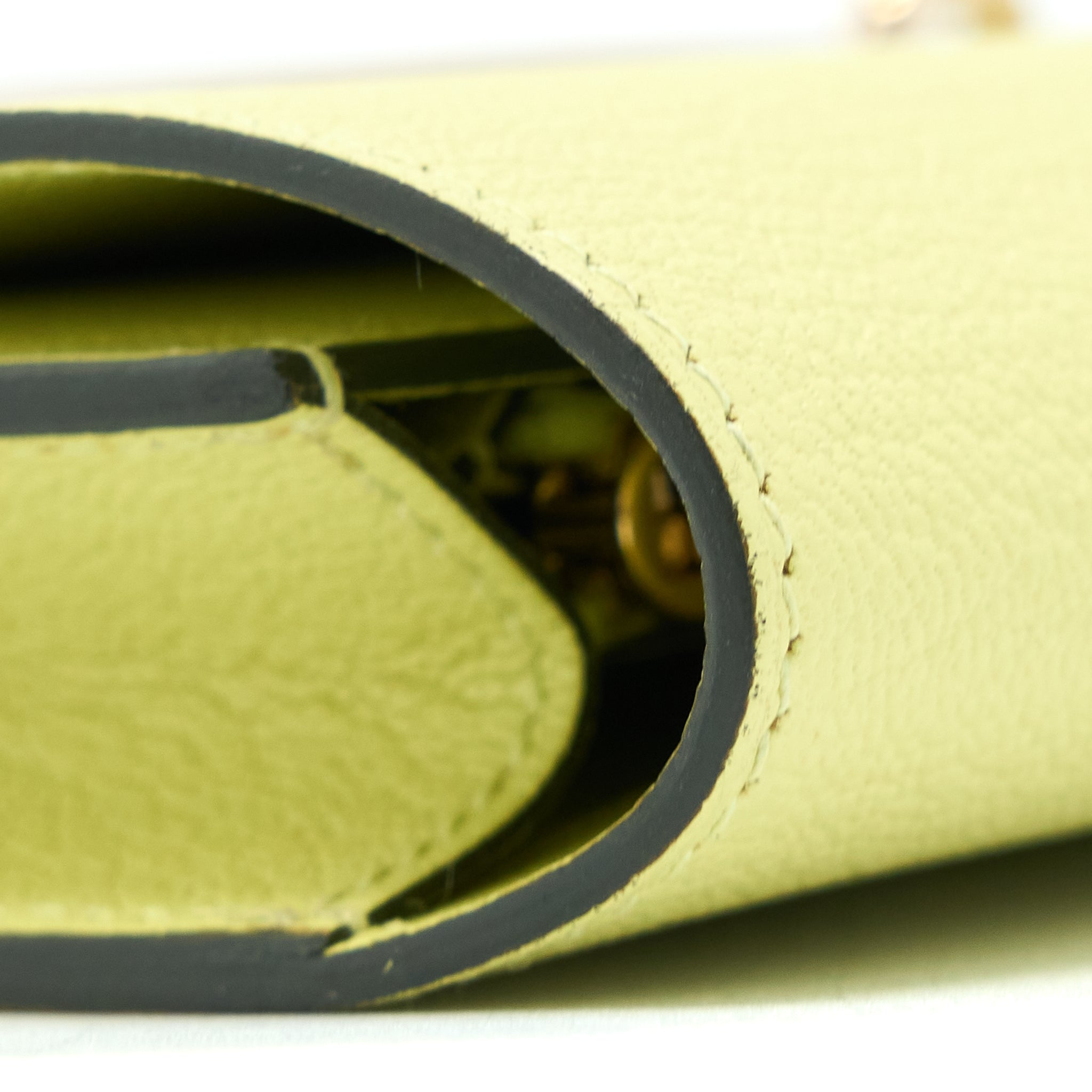 HERMES ROULIS SLIM MYSORE GOATSKIN R9 JAUNE BOURGEON LGHW