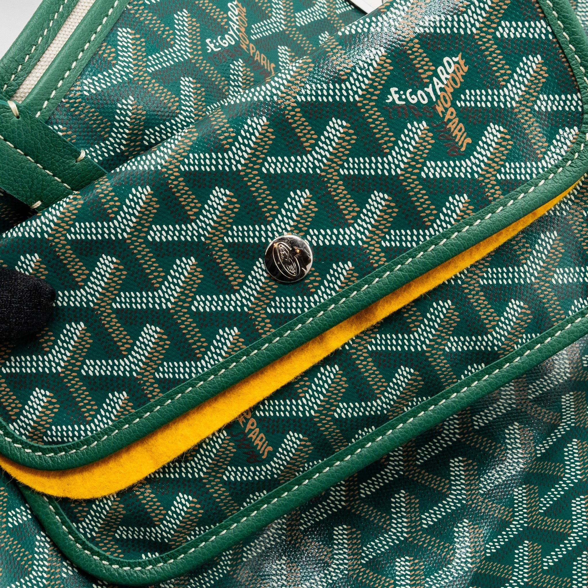 GOYARD SAINT LOUIS PM TOTE BAG CANVAS GREEN SHW