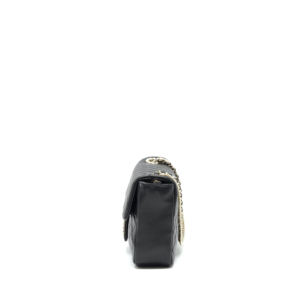 CHANEL WESTMINSTER SHOULDER BAG LAMBSKIN BLACK LGHW