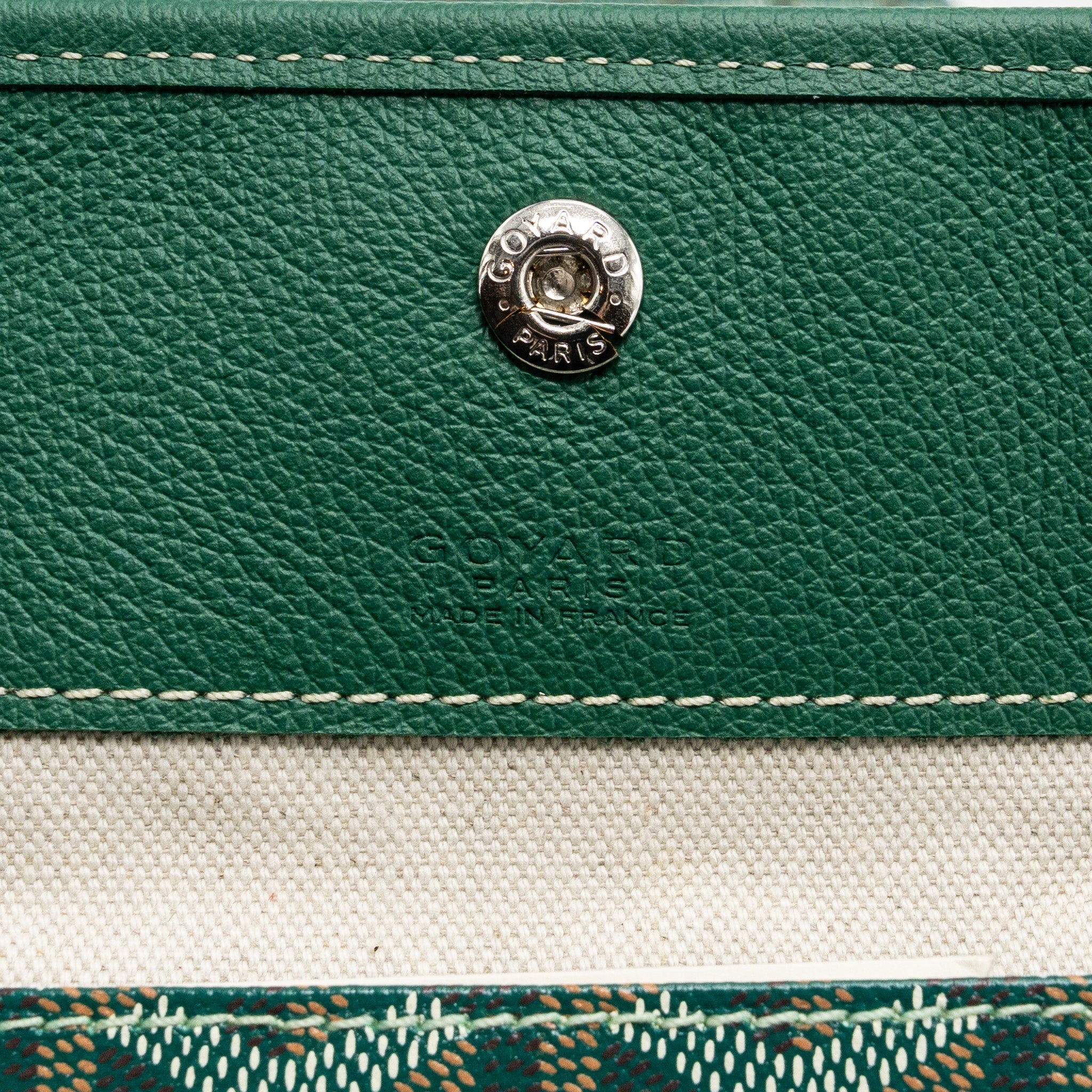 GOYARD SAINT LOUIS PM TOTE BAG CANVAS GREEN SHW
