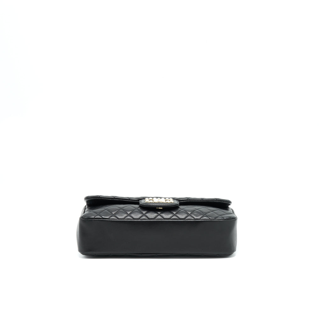 CHANEL WESTMINSTER SHOULDER BAG LAMBSKIN BLACK LGHW