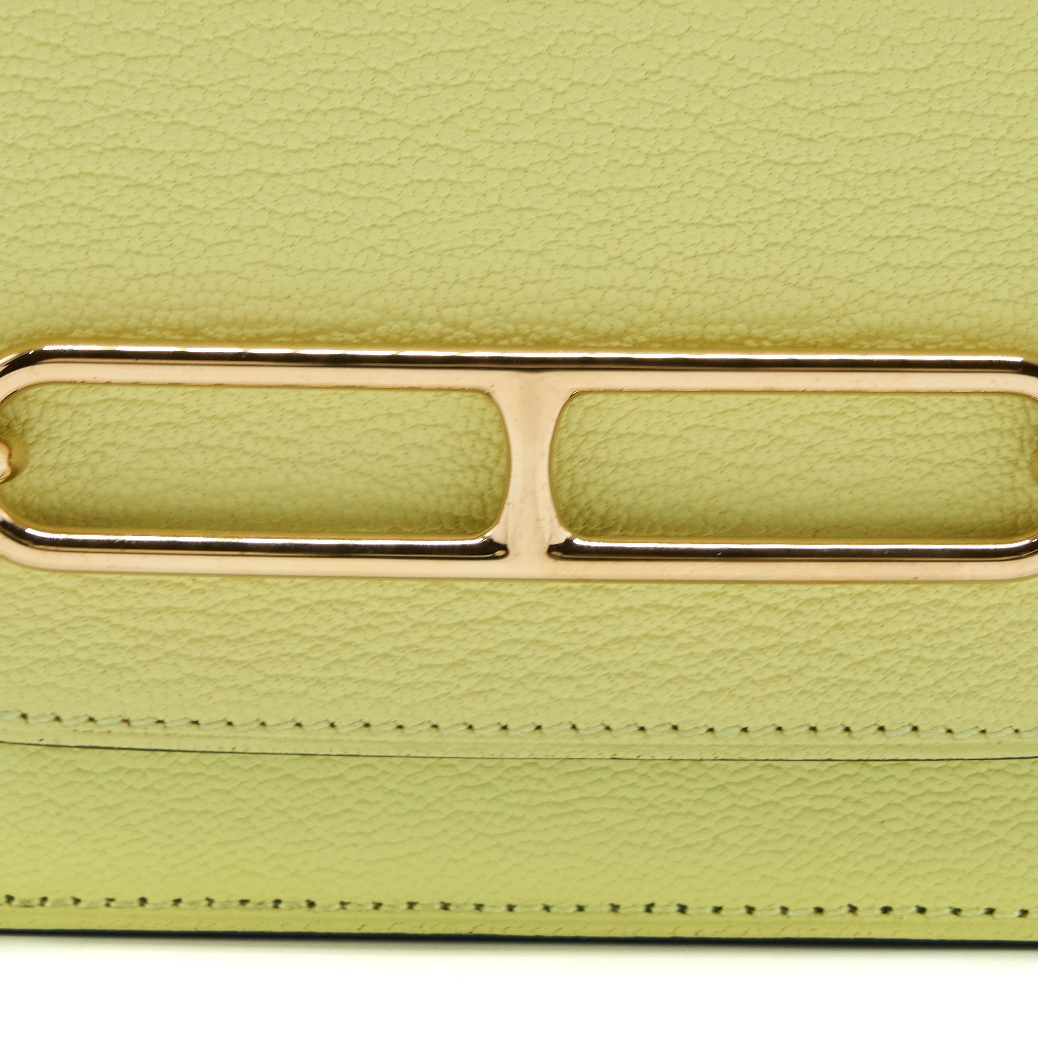 HERMES ROULIS SLIM MYSORE GOATSKIN R9 JAUNE BOURGEON LGHW