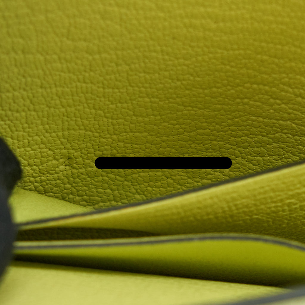 HERMES ROULIS SLIM MYSORE GOATSKIN R9 JAUNE BOURGEON LGHW