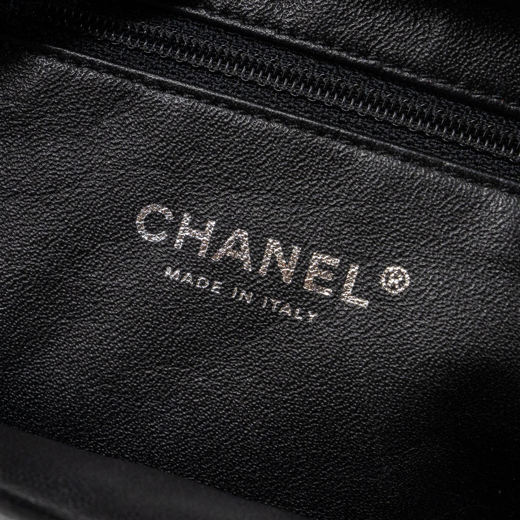 CHANEL TIMELESS KISS LOCK CLUTCH EVENING BAG LAMBSKIN BLACK SHW