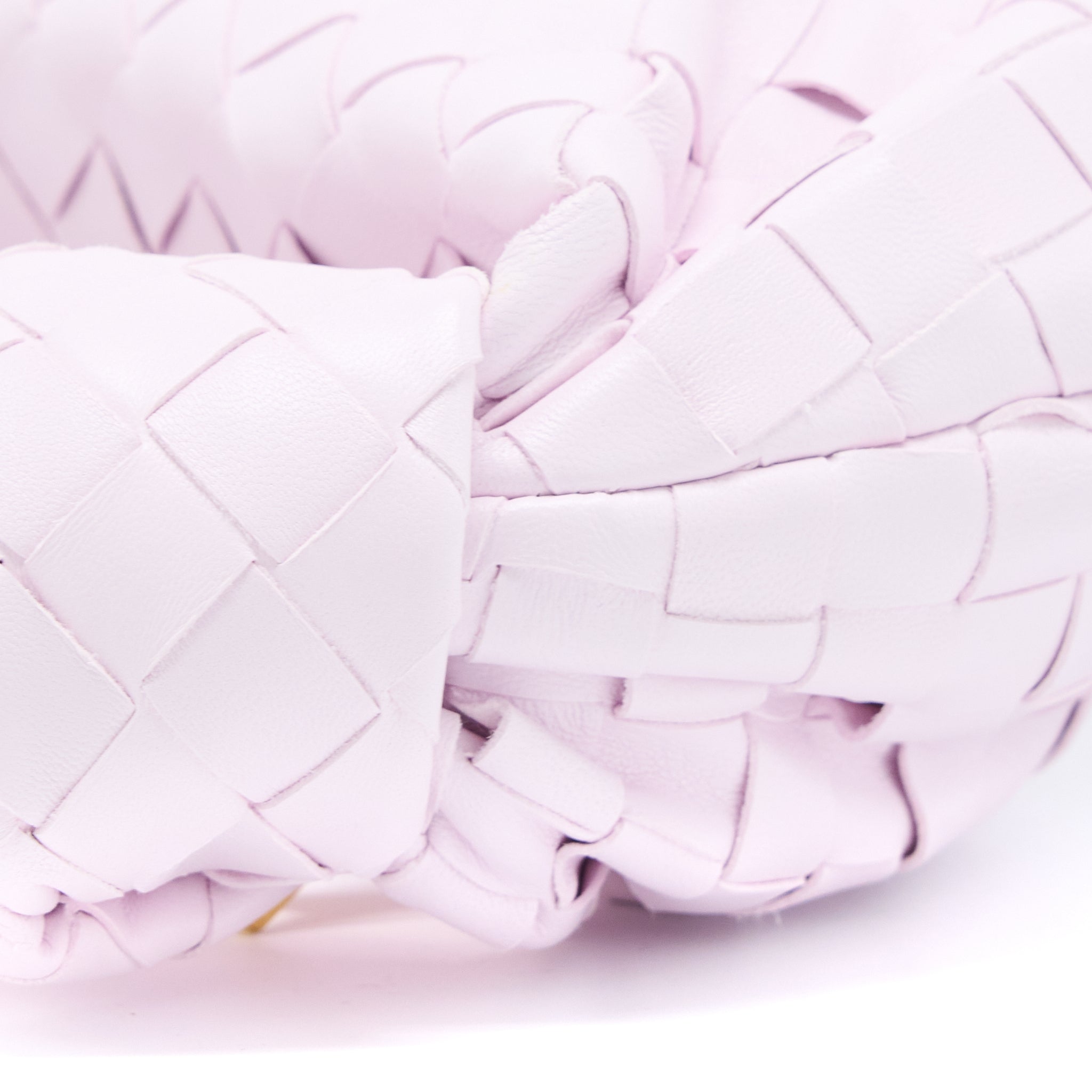 BOTTEGA VENETA MINI JODIE LAMBSKIN PALE PINK GHW