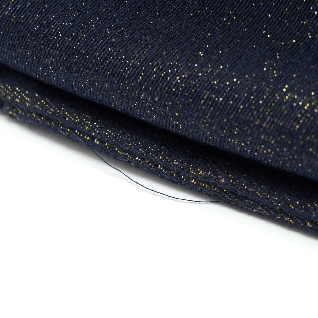 CHANEL DEAUVILLE TOTE BAG DENIM DARK BLUE/GOLD GHW