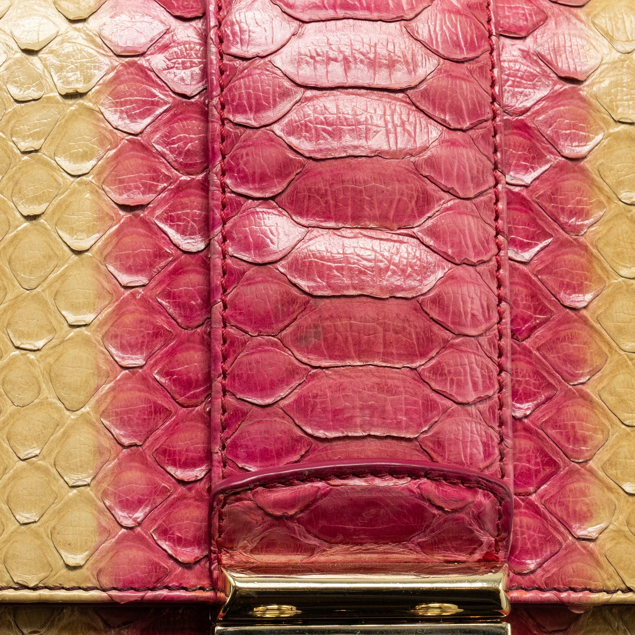 DIOR MISS DIOR MEDIUM FLAP BAG PYTHON MULTICOLOUR GHW