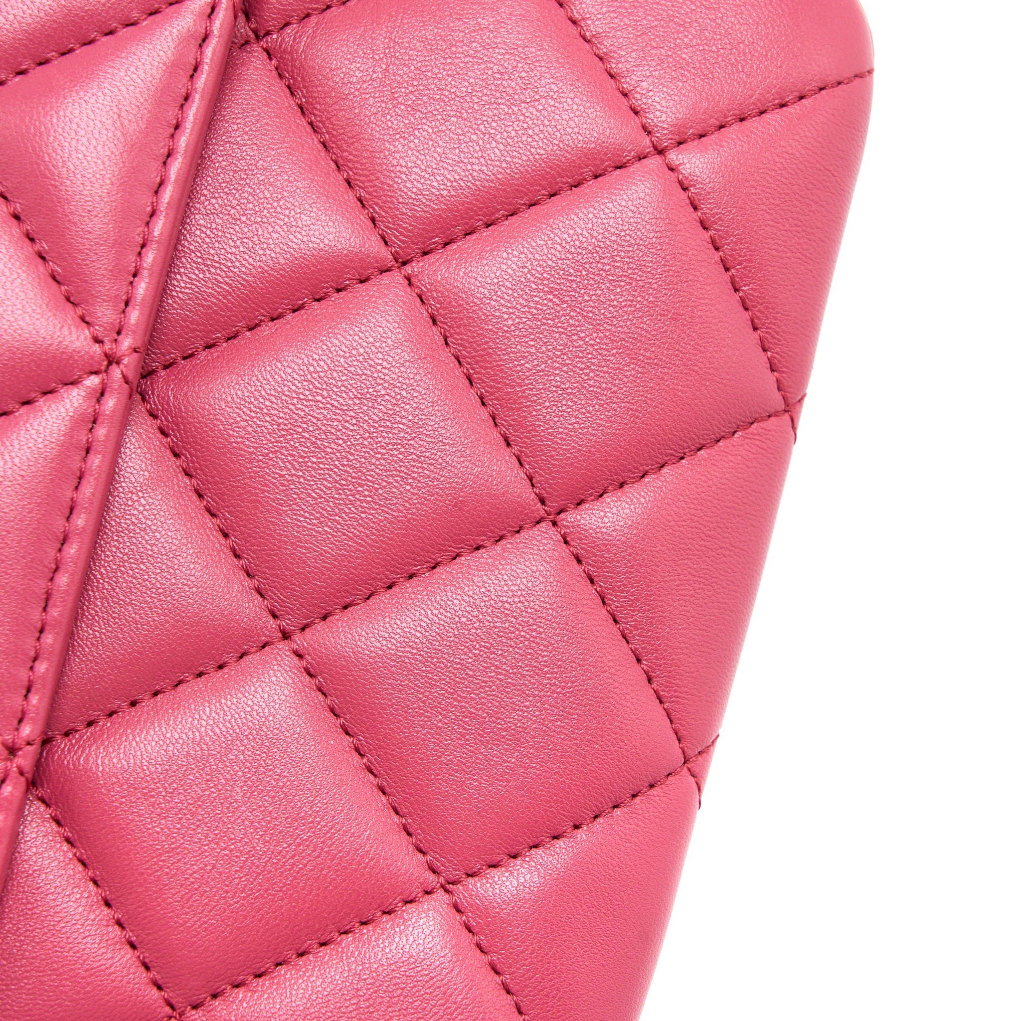 CHANEL TOP HANDLE TRENDY CC FLAP BAG LAMBSKIN PINK LGHW