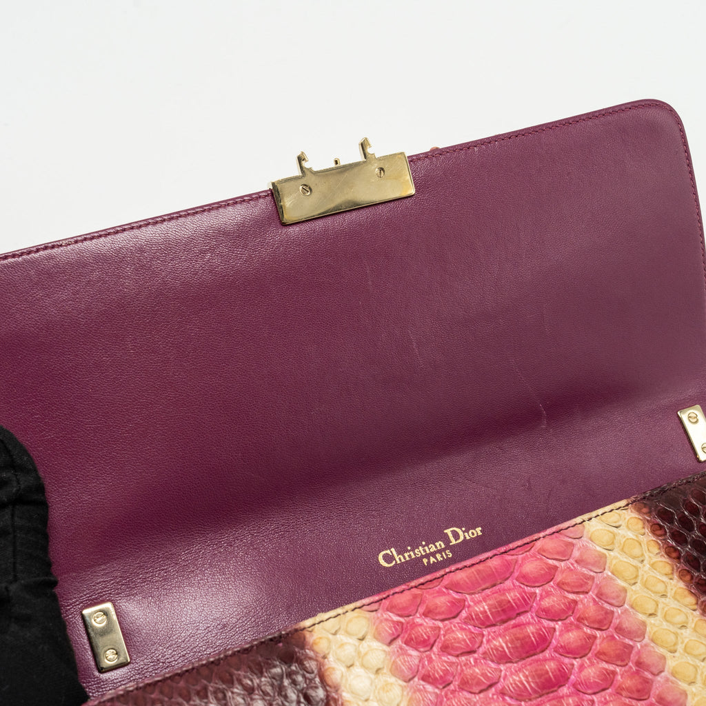 DIOR MISS DIOR MEDIUM FLAP BAG PYTHON MULTICOLOUR GHW