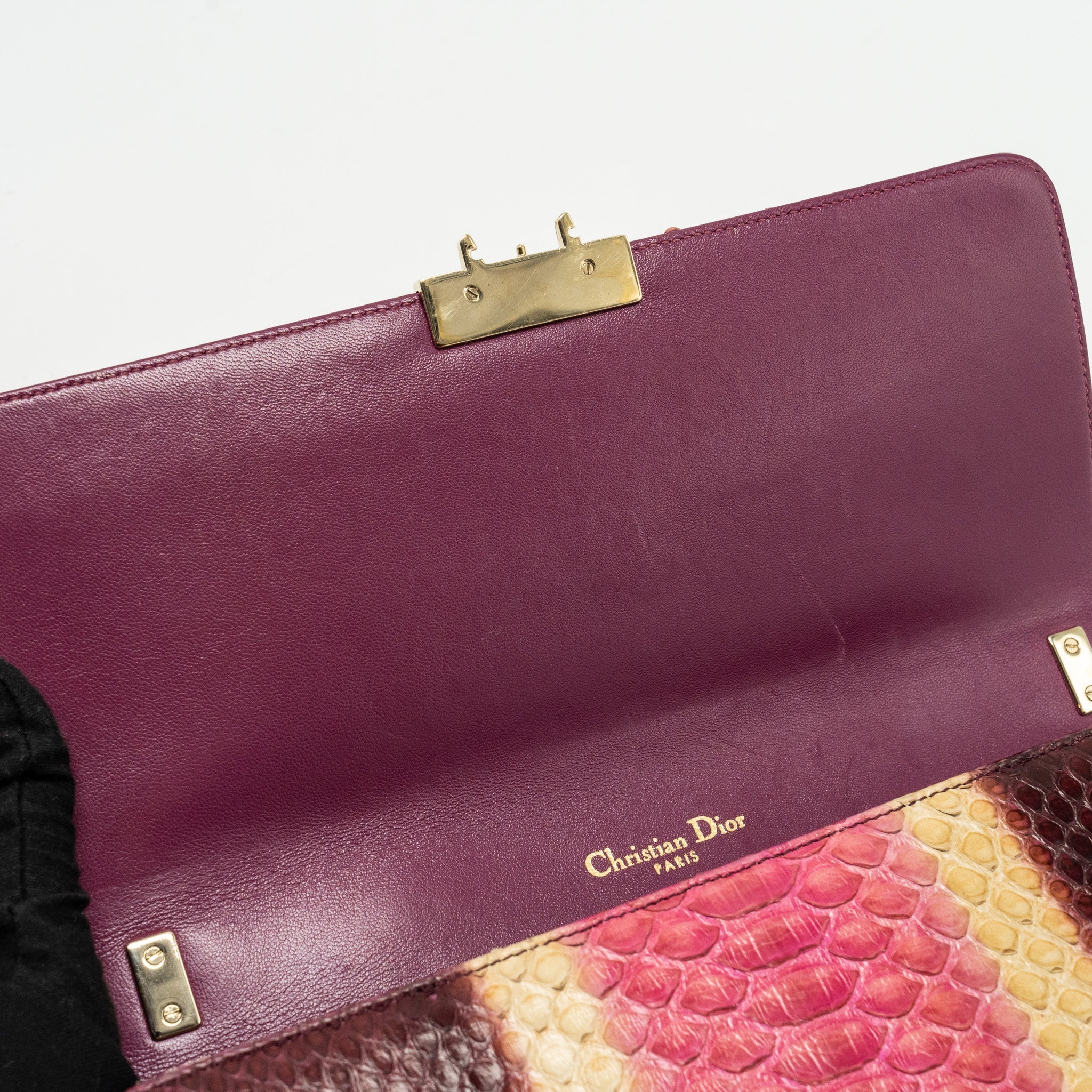 DIOR MISS DIOR MEDIUM FLAP BAG PYTHON MULTICOLOUR GHW