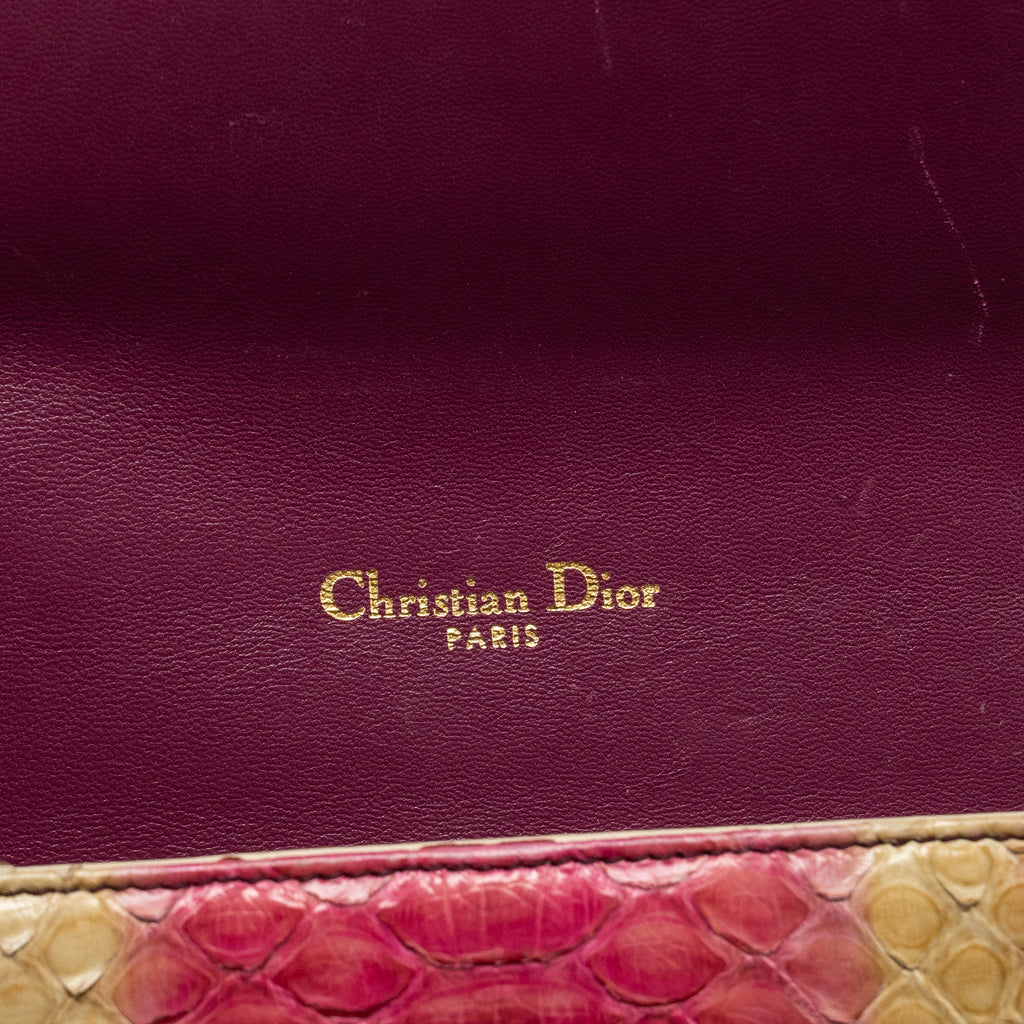 DIOR MISS DIOR MEDIUM FLAP BAG PYTHON MULTICOLOUR GHW
