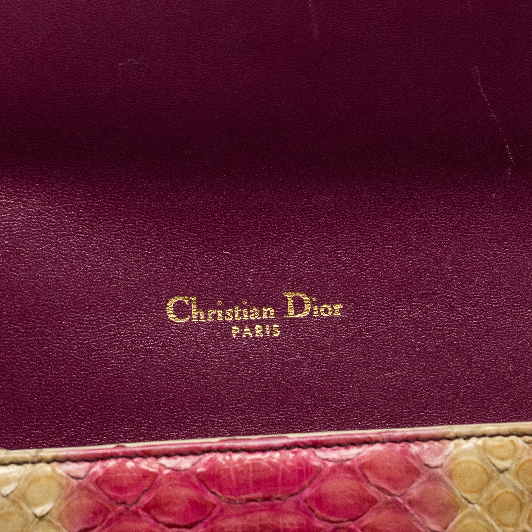 DIOR MISS DIOR MEDIUM FLAP BAG PYTHON MULTICOLOUR GHW