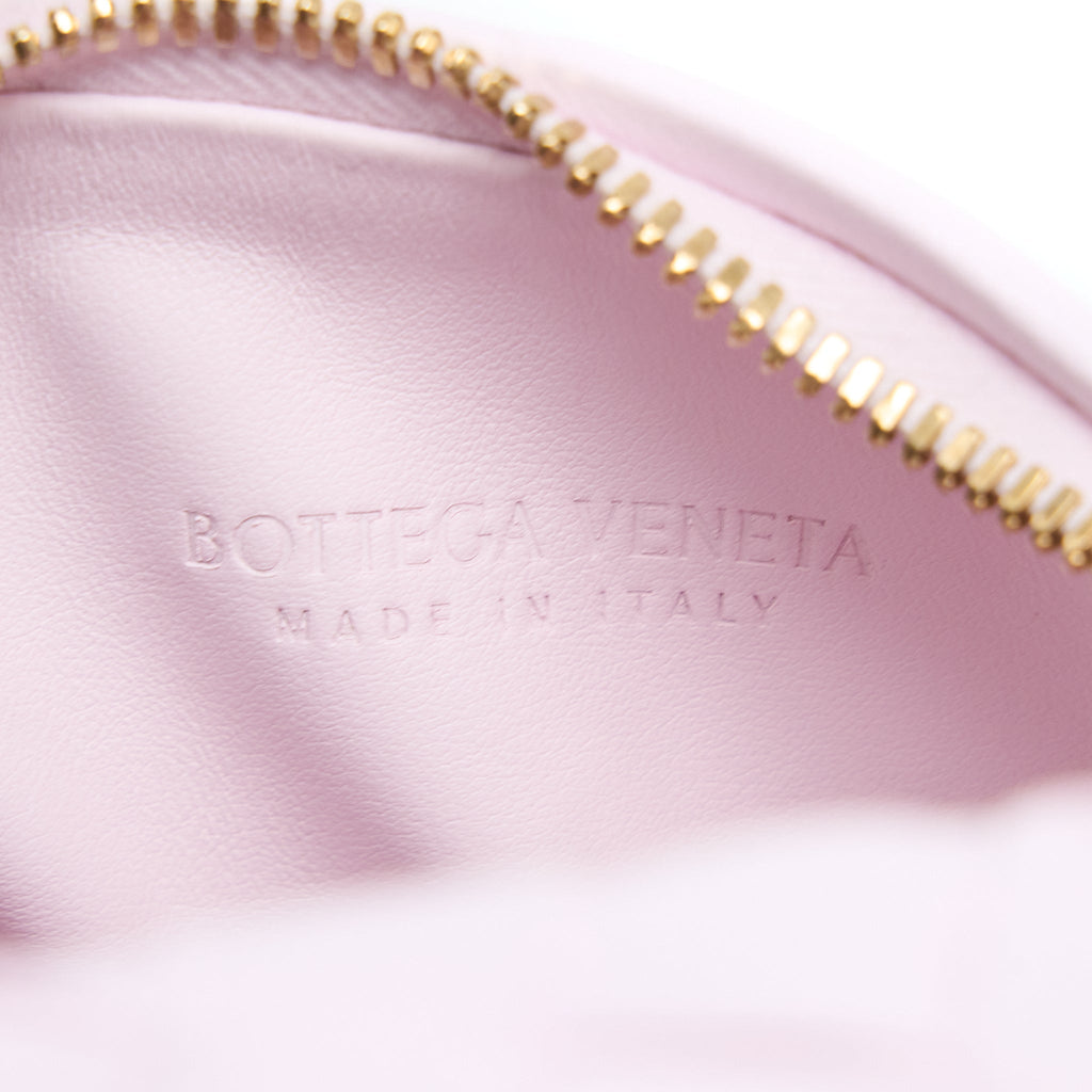 BOTTEGA VENETA MINI JODIE LAMBSKIN PALE PINK GHW
