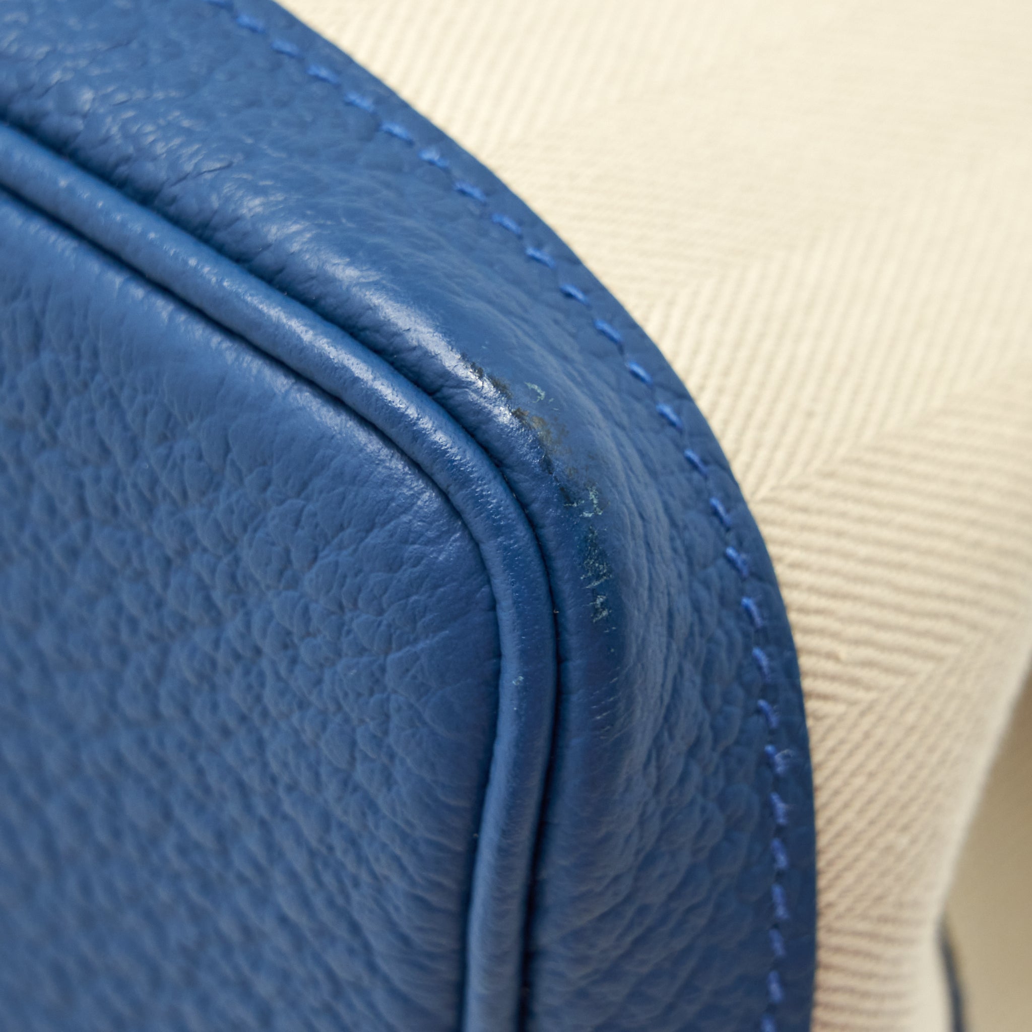 HERMES GARDEN PARTY 30 CANVAS BLUE/BEIGE SHW