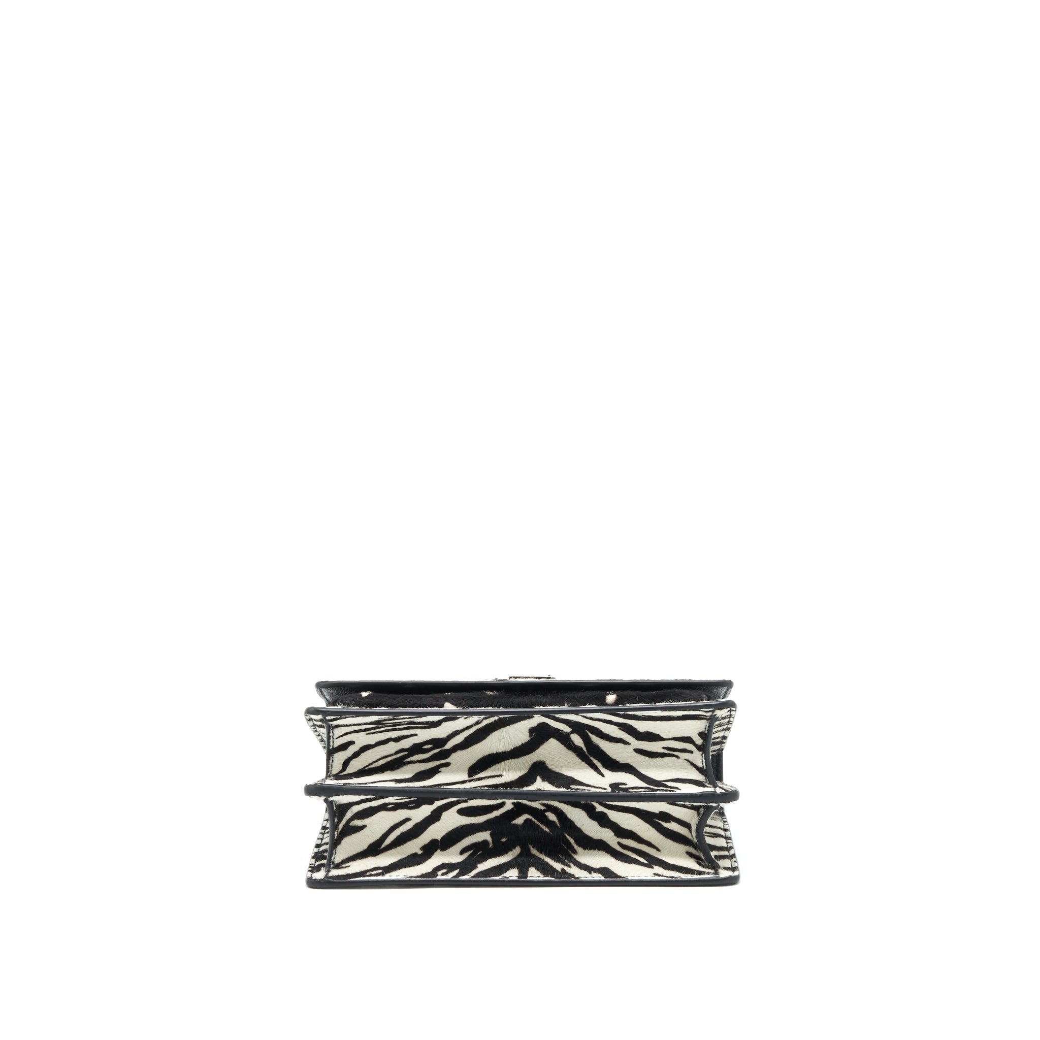 SAINT LAURENT/ YSL SUNSET ANIMAL PRINT CALF HAIR RUTHENIUM HARDWARE