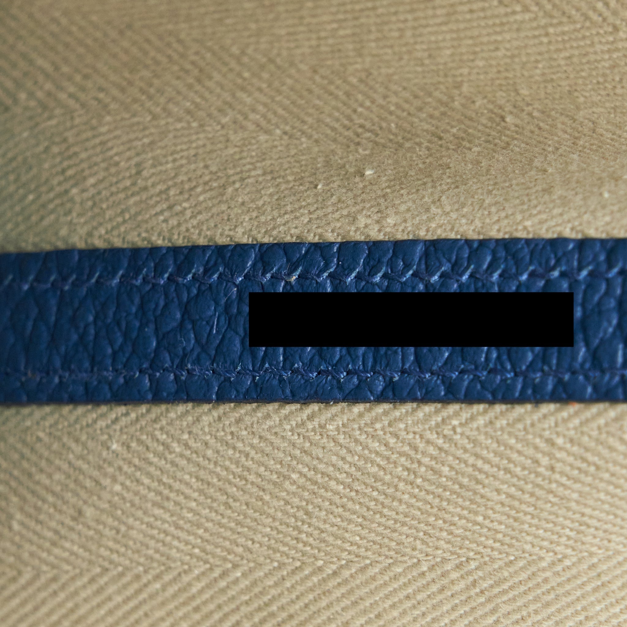 HERMES GARDEN PARTY 30 CANVAS BLUE/BEIGE SHW
