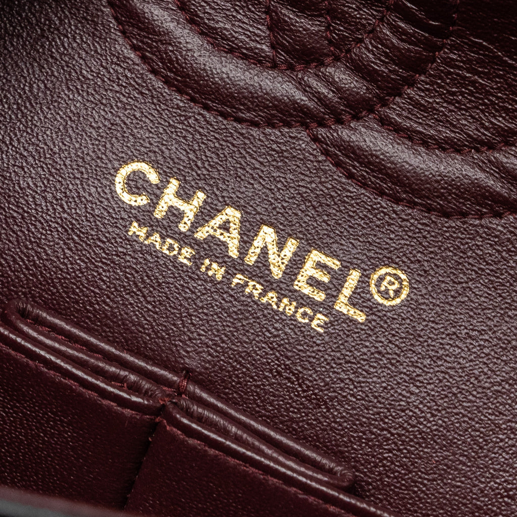 CHANEL VINTAGE SMALL CLASSIC DOUBLE FLAP BAG LAMBSKIN BLACK GHW