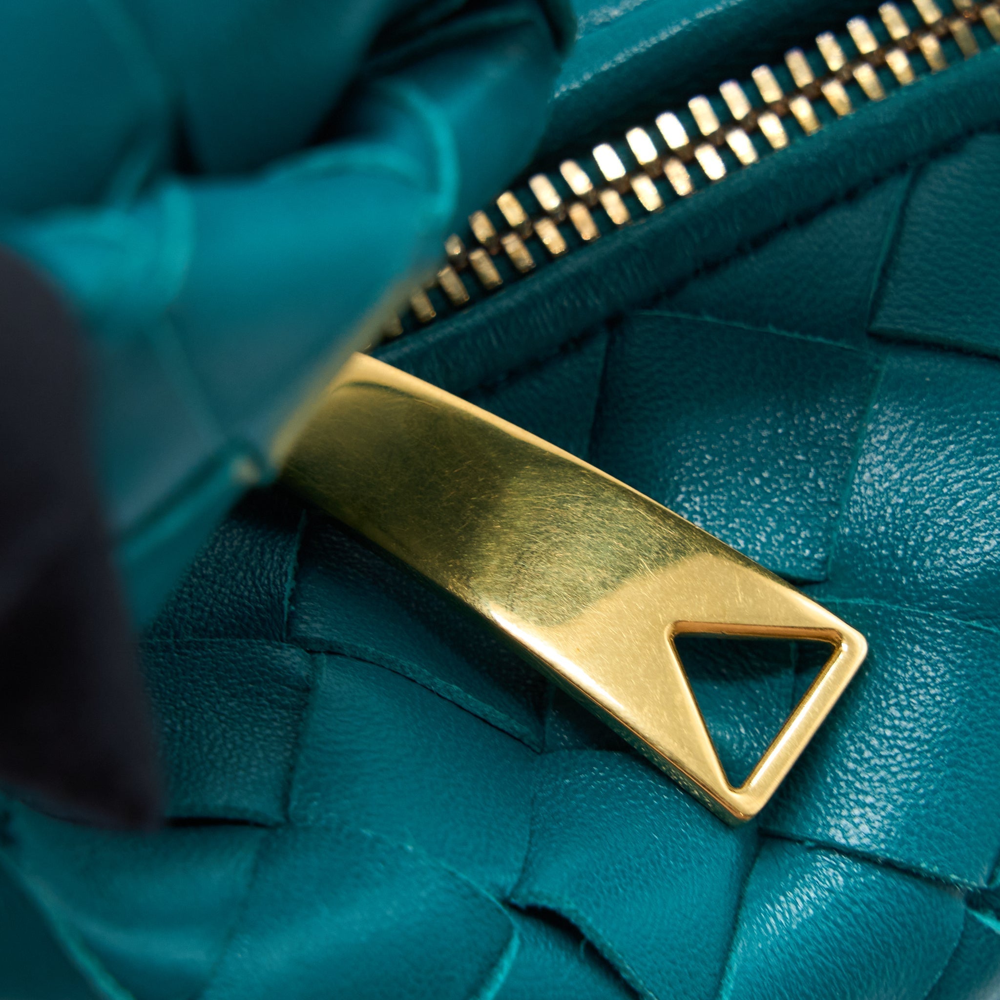 BOTTEGA VENETA MINI JODIE LAMBSKIN MALLARD GHW
