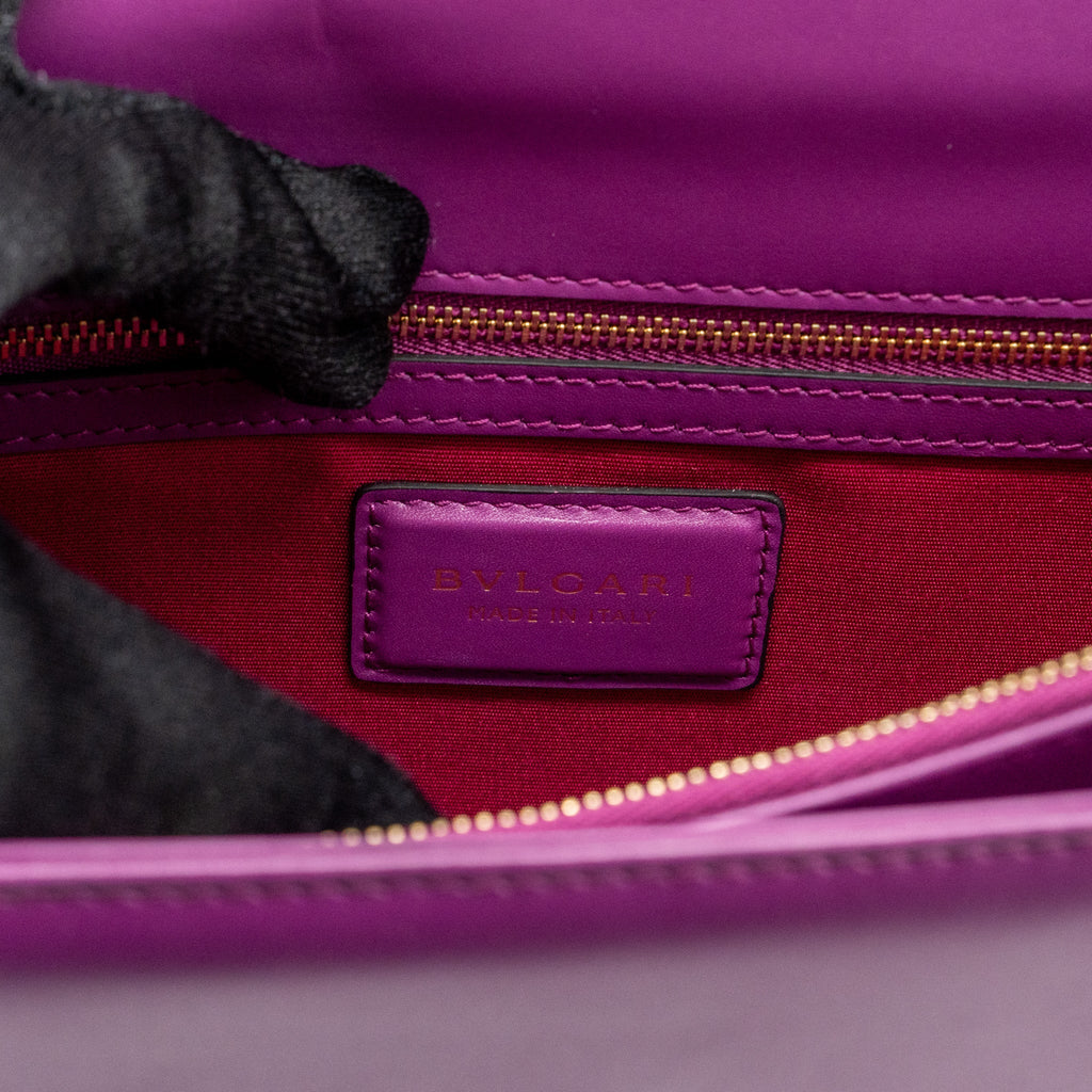 BVLGARI SERPENTI FOREVER  SHOULDER BAG CALFSKIN PURPLE LGHW