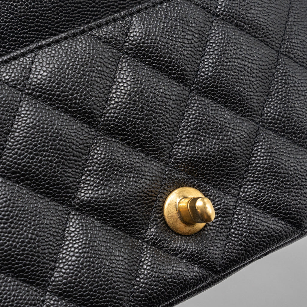 CHANEL 23P MINI COCO LOVE FLAP BAG CAVIAR BLACK GHW(MICROCHIP)