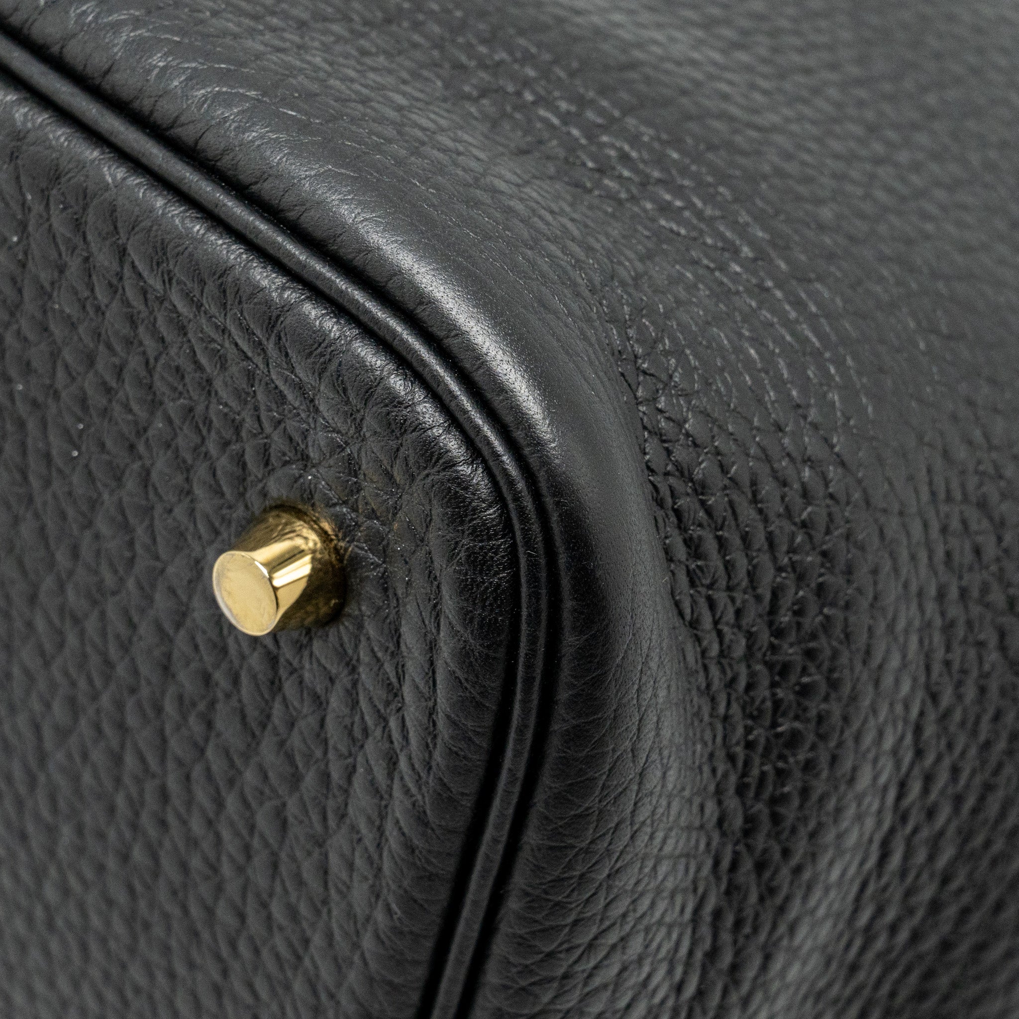 HERMES PICOTIN 22 LOCK BAG CLEMENCE BLACK GHW