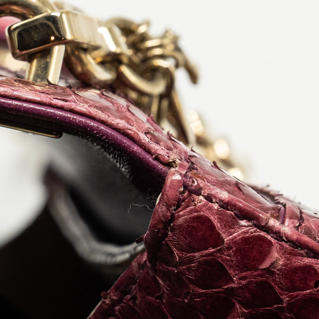 DIOR MISS DIOR MEDIUM FLAP BAG PYTHON MULTICOLOUR GHW