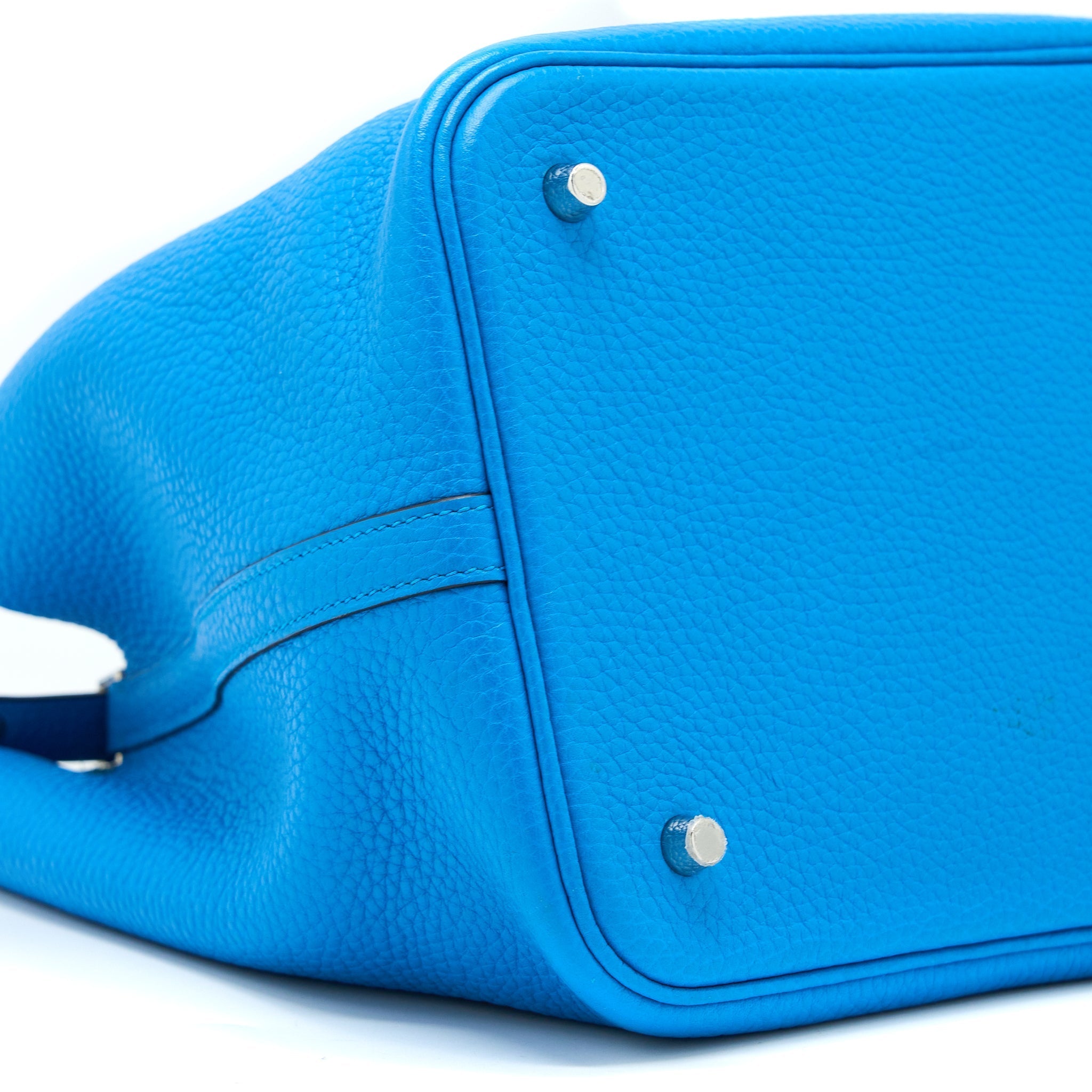 HERMES PICOTIN 22 LOCK BAG CLEMENCE T7 BLUE HYDRA SHW
