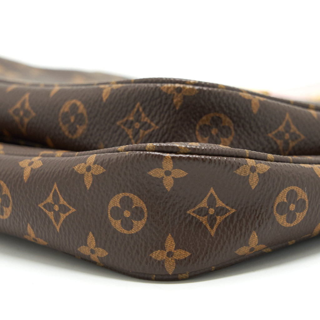LOUIS VUITTON MULTI POCHETTE ACCESSORIES PINK STRAP MONOGRAM CANVAS GHW
