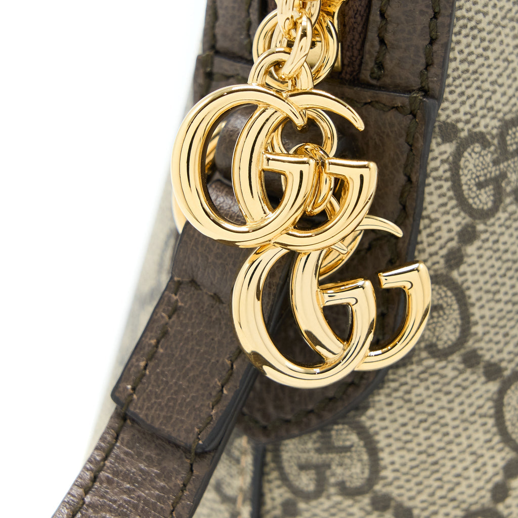 GUCCI OPHIDIA GG SHOULDER BAG GG SUPREME CANVAS GHW