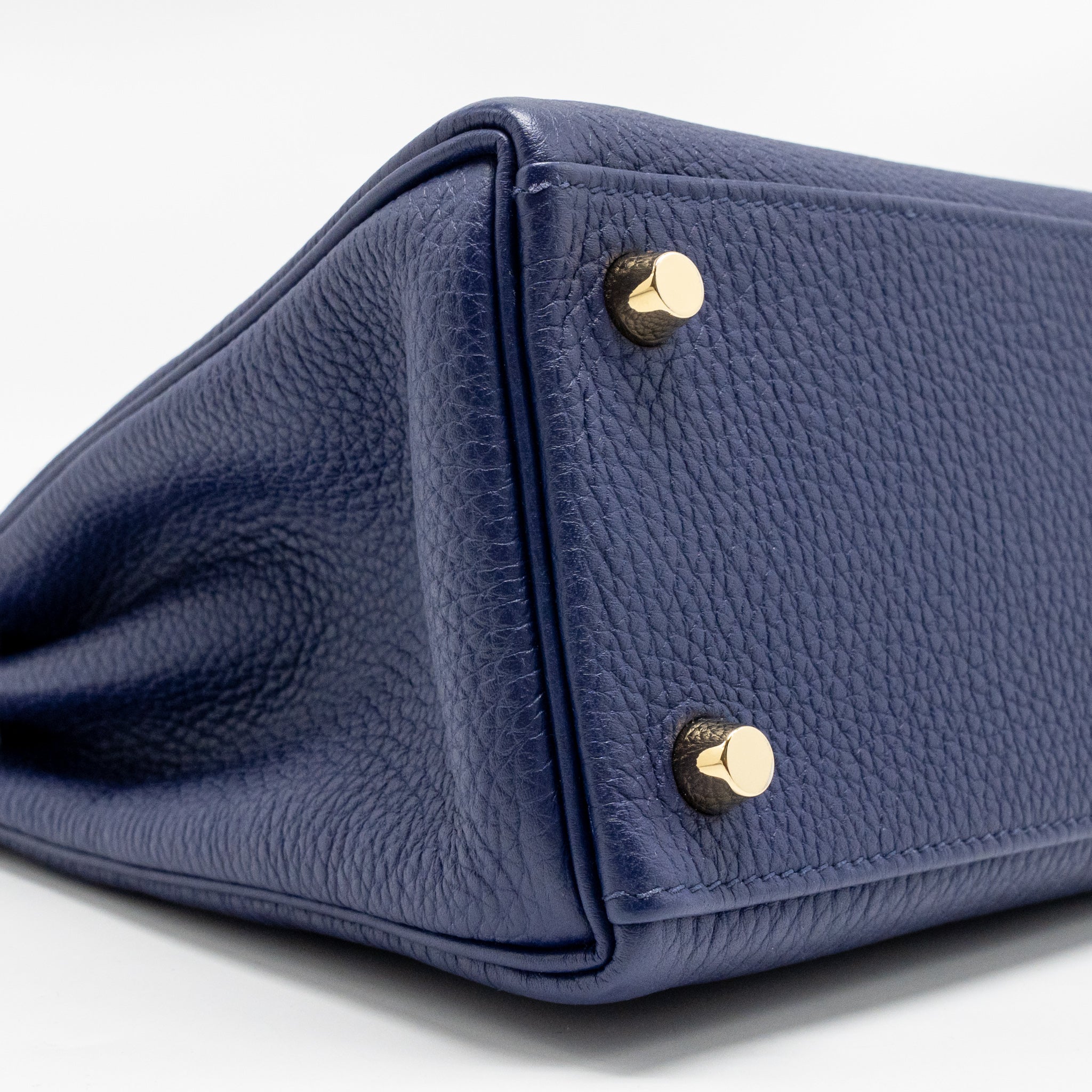 HERMES KELLY 25 TOGO BLUE GHW