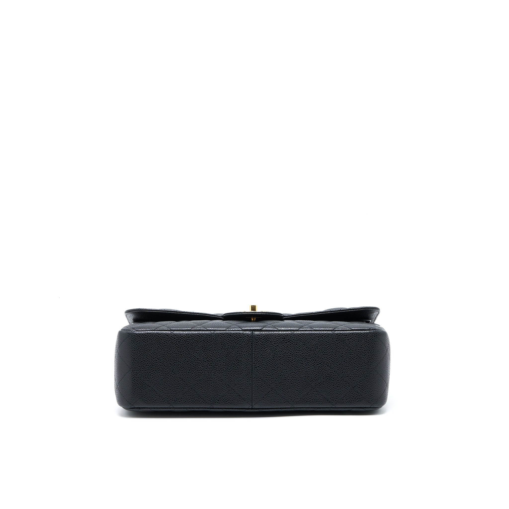 CHANEL JUMBO CLASSIC DOUBLE FLAP BAG CAVIAR BLACK GHW