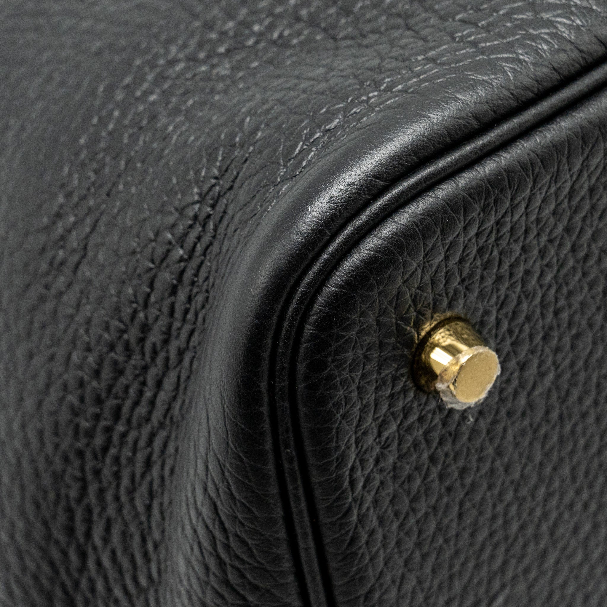 HERMES PICOTIN 22 LOCK BAG CLEMENCE BLACK GHW