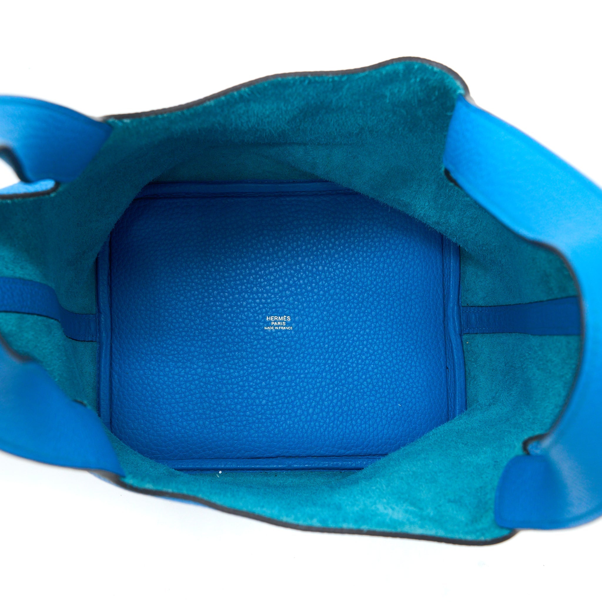 HERMES PICOTIN 22 LOCK BAG CLEMENCE T7 BLUE HYDRA SHW
