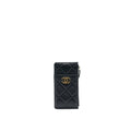 CHANEL 19 PHONE AND CARD HOLDER LAMBSKIN QUILTED BLACK