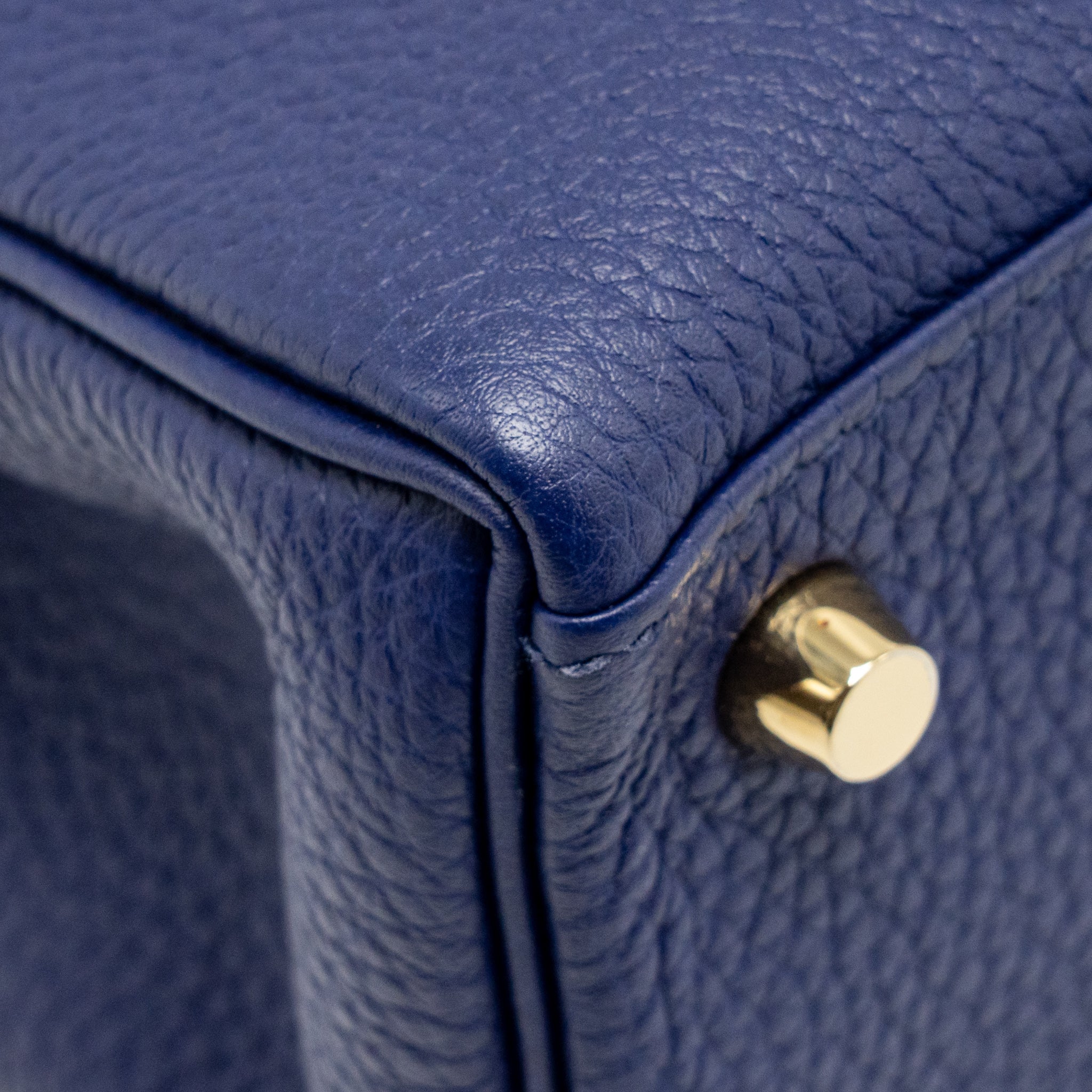 HERMES KELLY 25 TOGO BLUE GHW