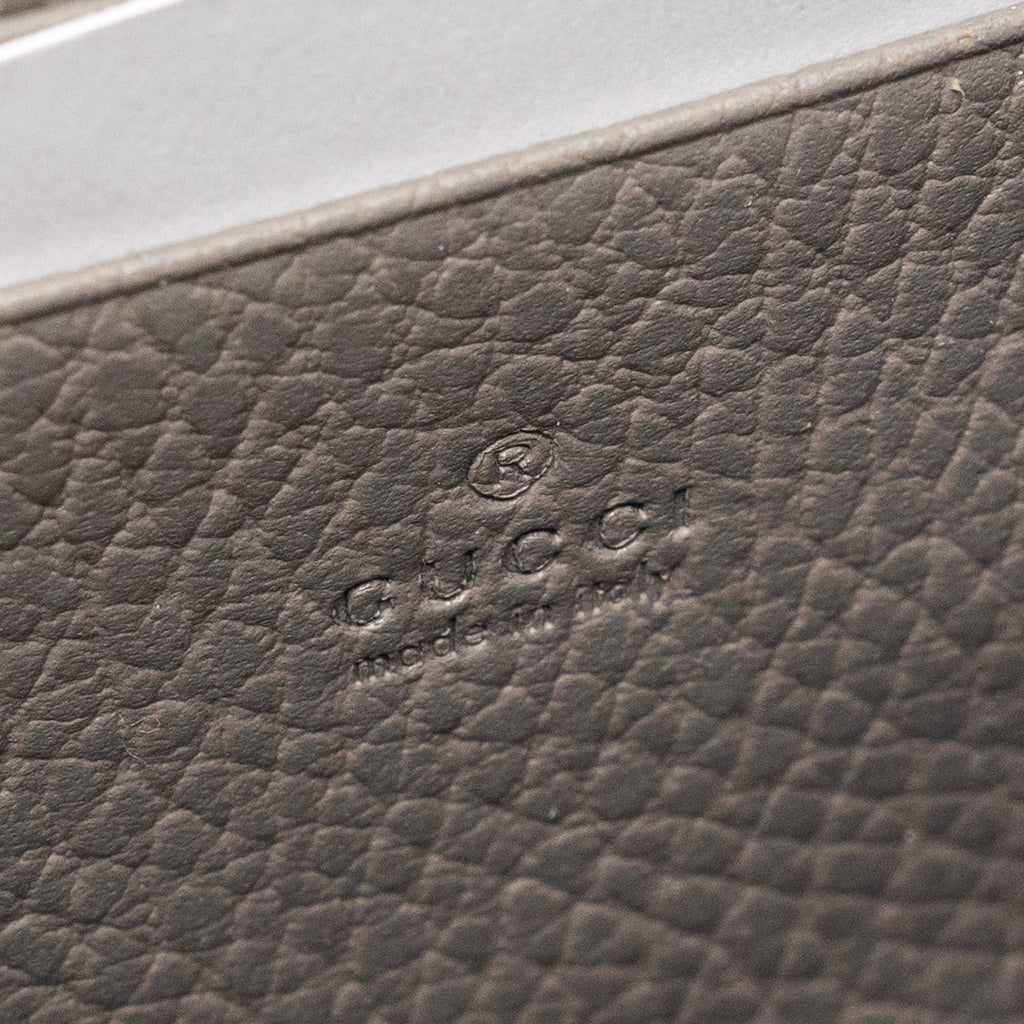 GUCCI DIONYSUS LEATHER MINI CHAIN BAG CALFSKIN GREY SHW