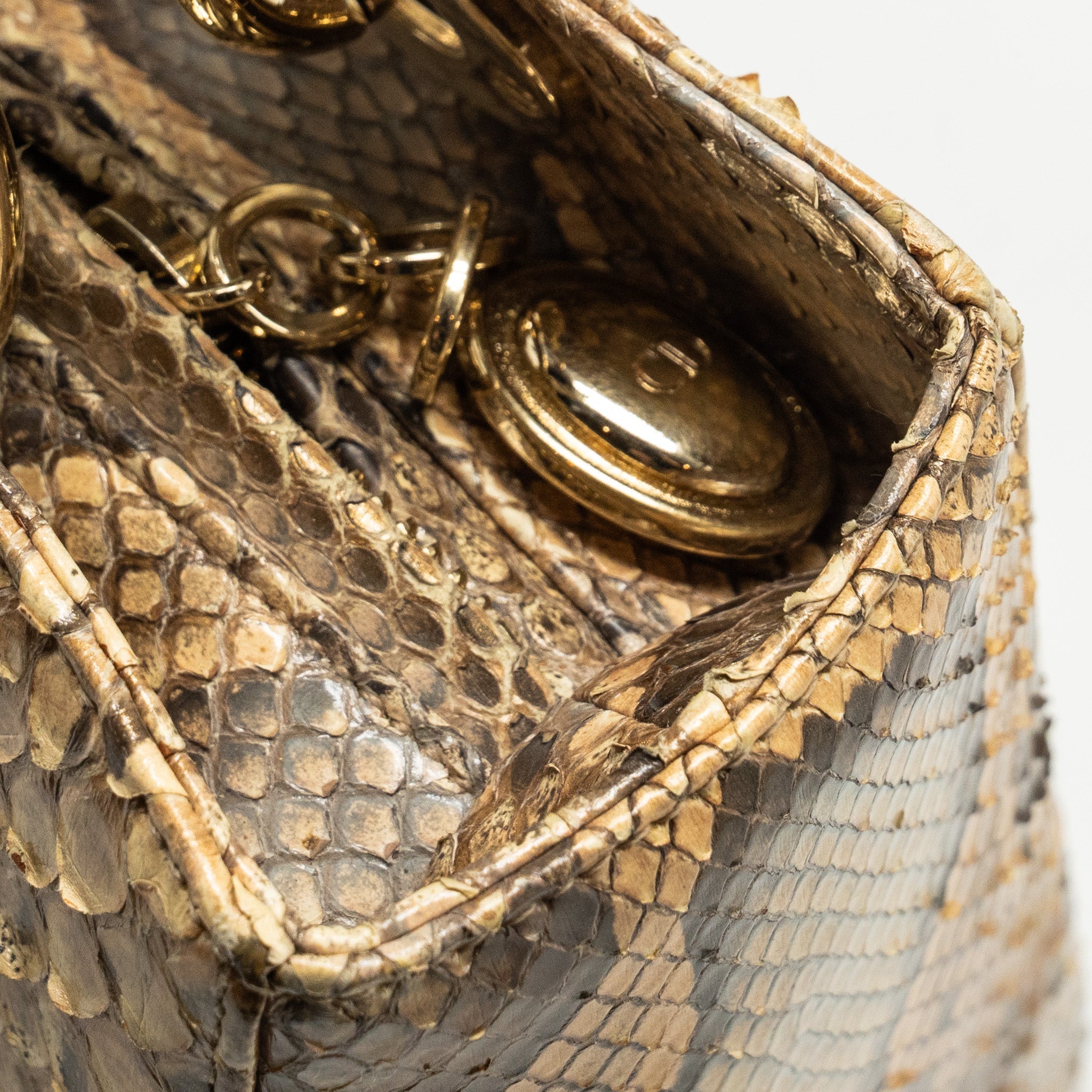 DIOR MEDIUM LADY DIOR PYTHON MULTICOLOUR LGHW