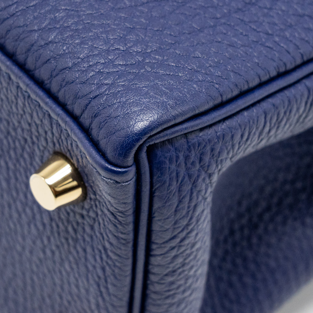 HERMES KELLY 25 TOGO BLUE GHW