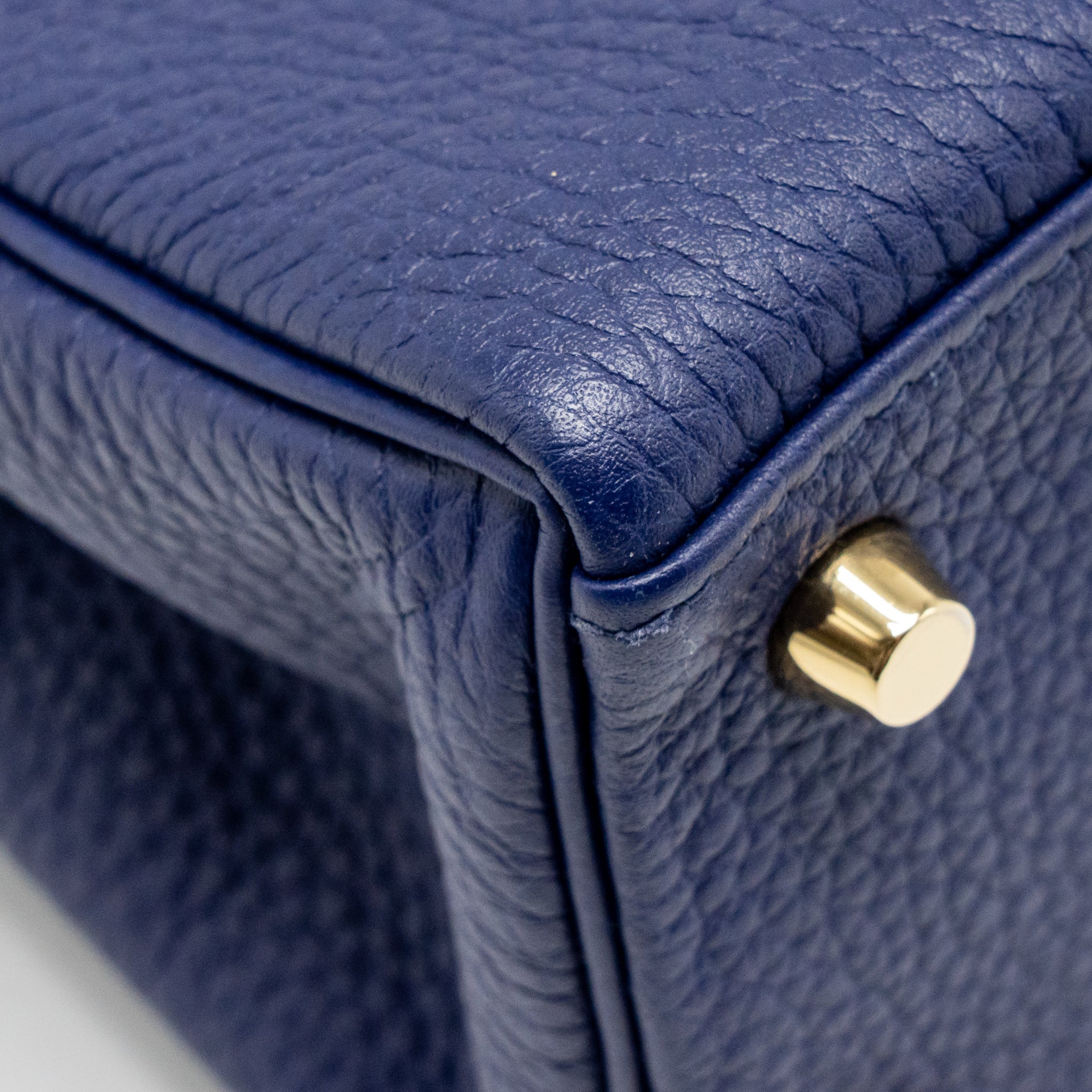 HERMES KELLY 25 TOGO BLUE GHW