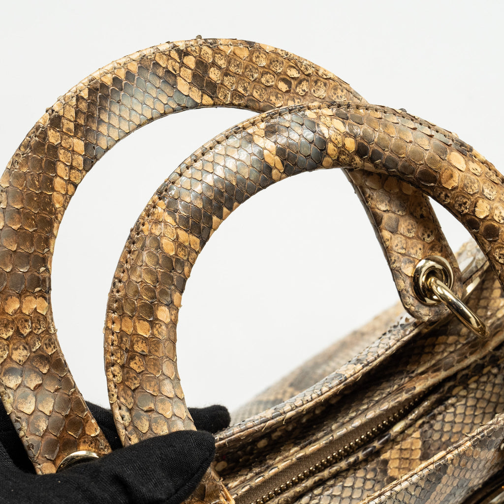 DIOR MEDIUM LADY DIOR PYTHON MULTICOLOUR LGHW