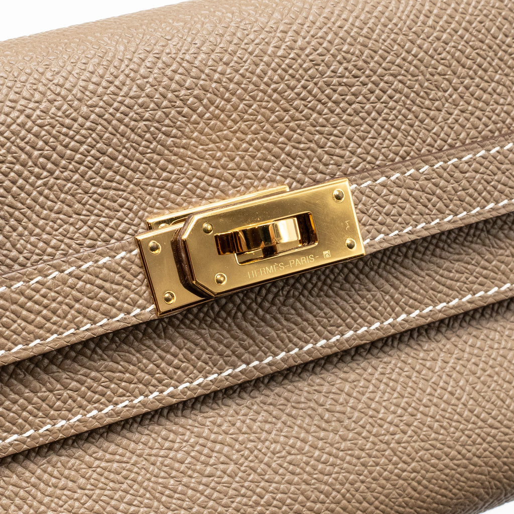 HERMES KELLY WALLET EPSOM ETOUPE GHW