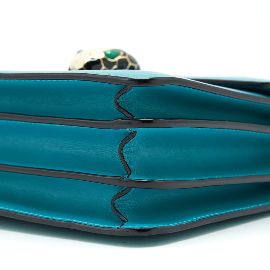 BVLGARI TOP HANDLE SERPENTI BAG BLUE
