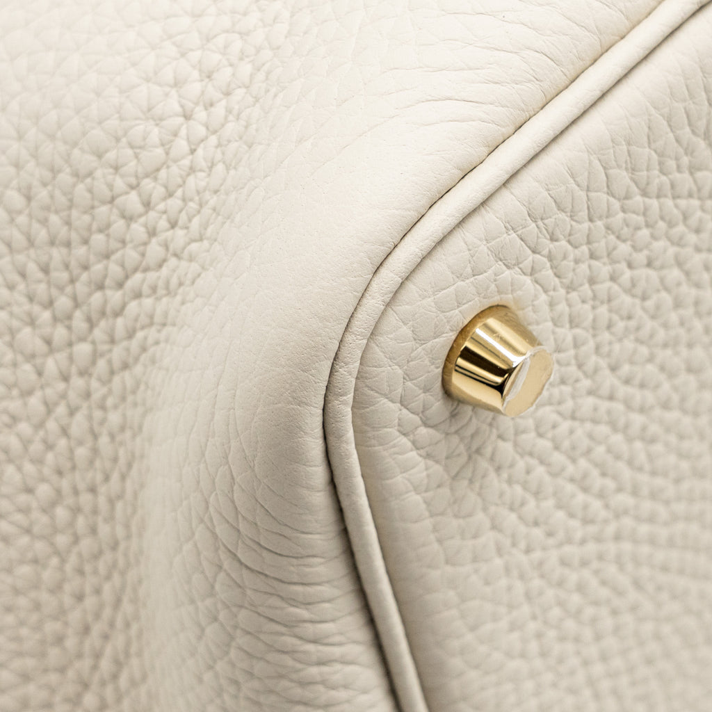 HERMES PICOTIN 18 LOCK BAG OSTRICH TOUCH/CLEMENCE BETON GHW