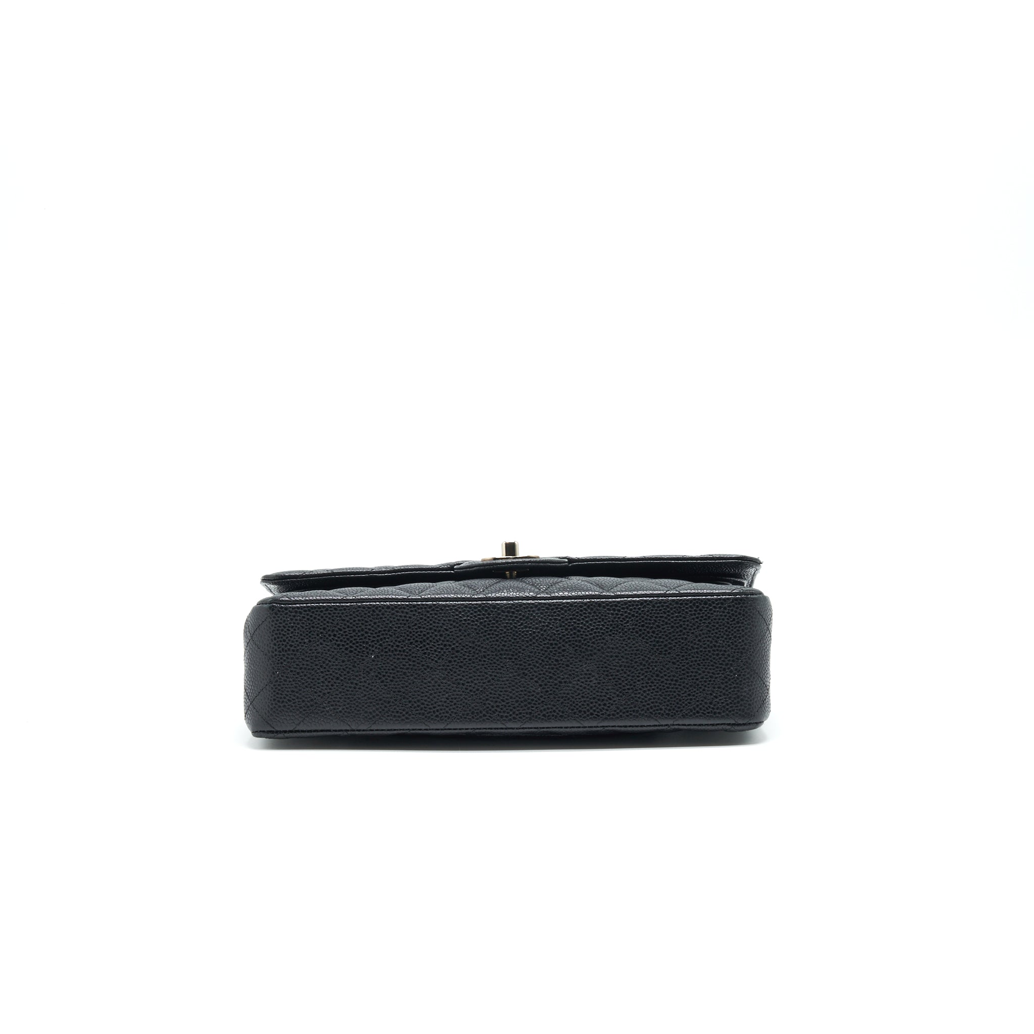 CHANEL MEDIUM CLASSIC DOUBLE FLAP CAVIAR BLACK SHW SERIAL 12