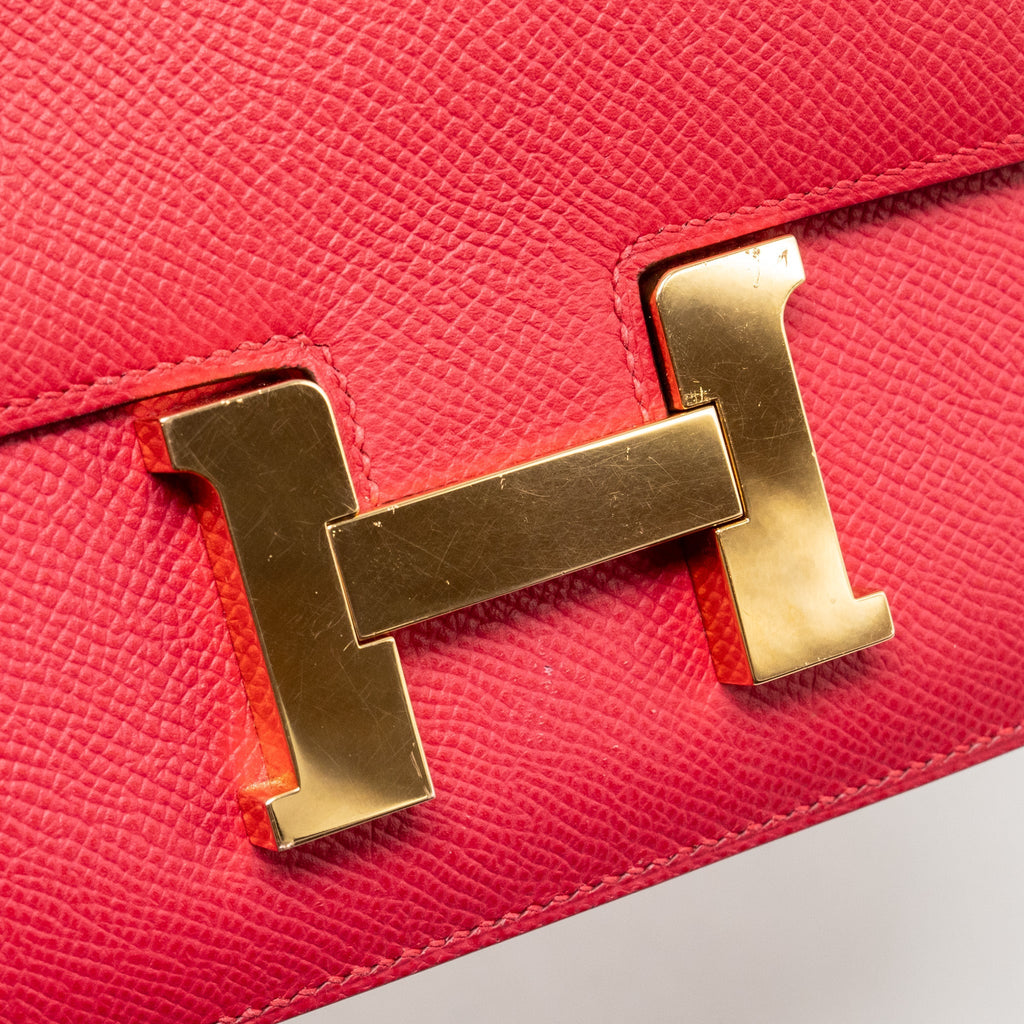 HERMES MINI CONSTANCE EPSOM ROSE EXTREME GHW