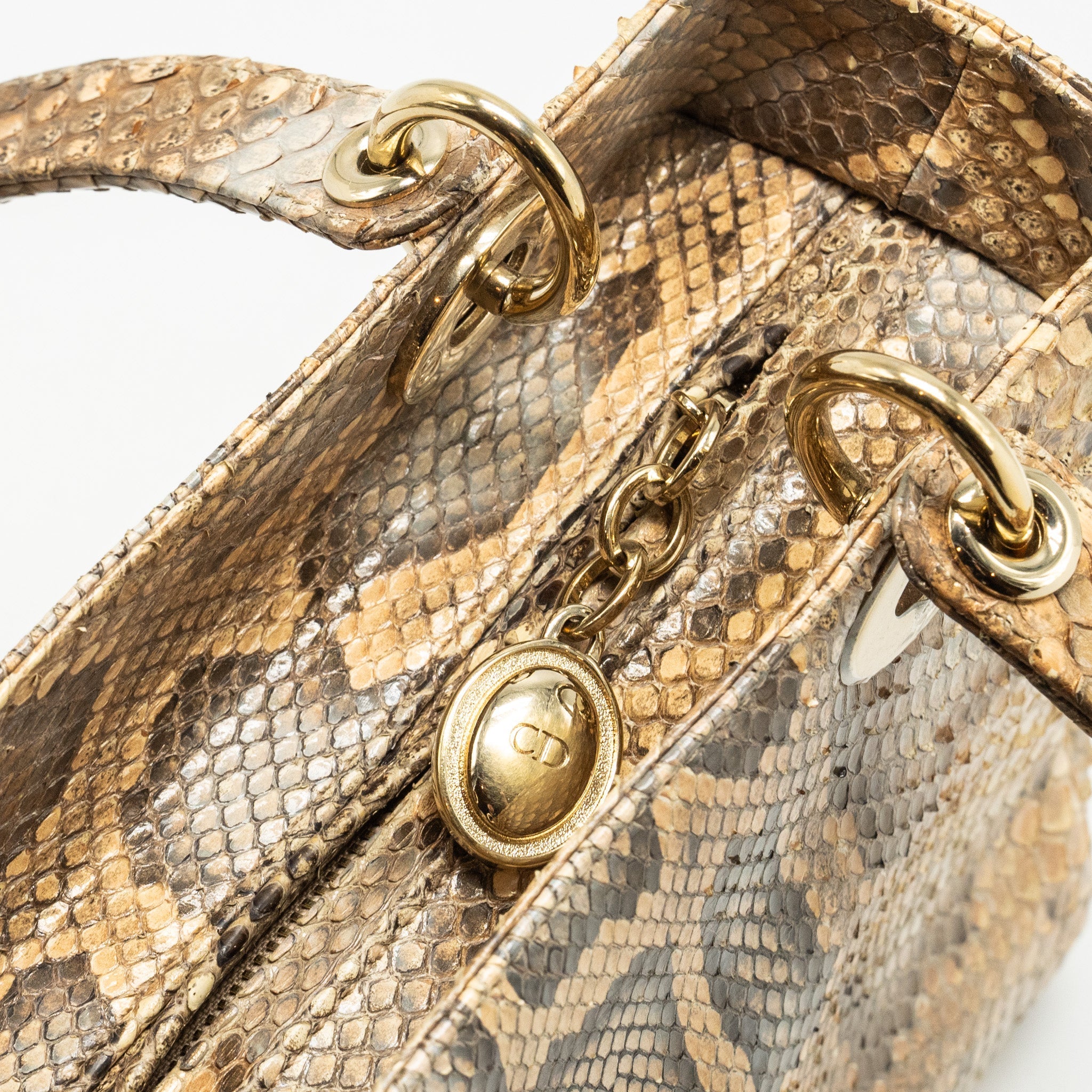 DIOR MEDIUM LADY DIOR PYTHON MULTICOLOUR LGHW