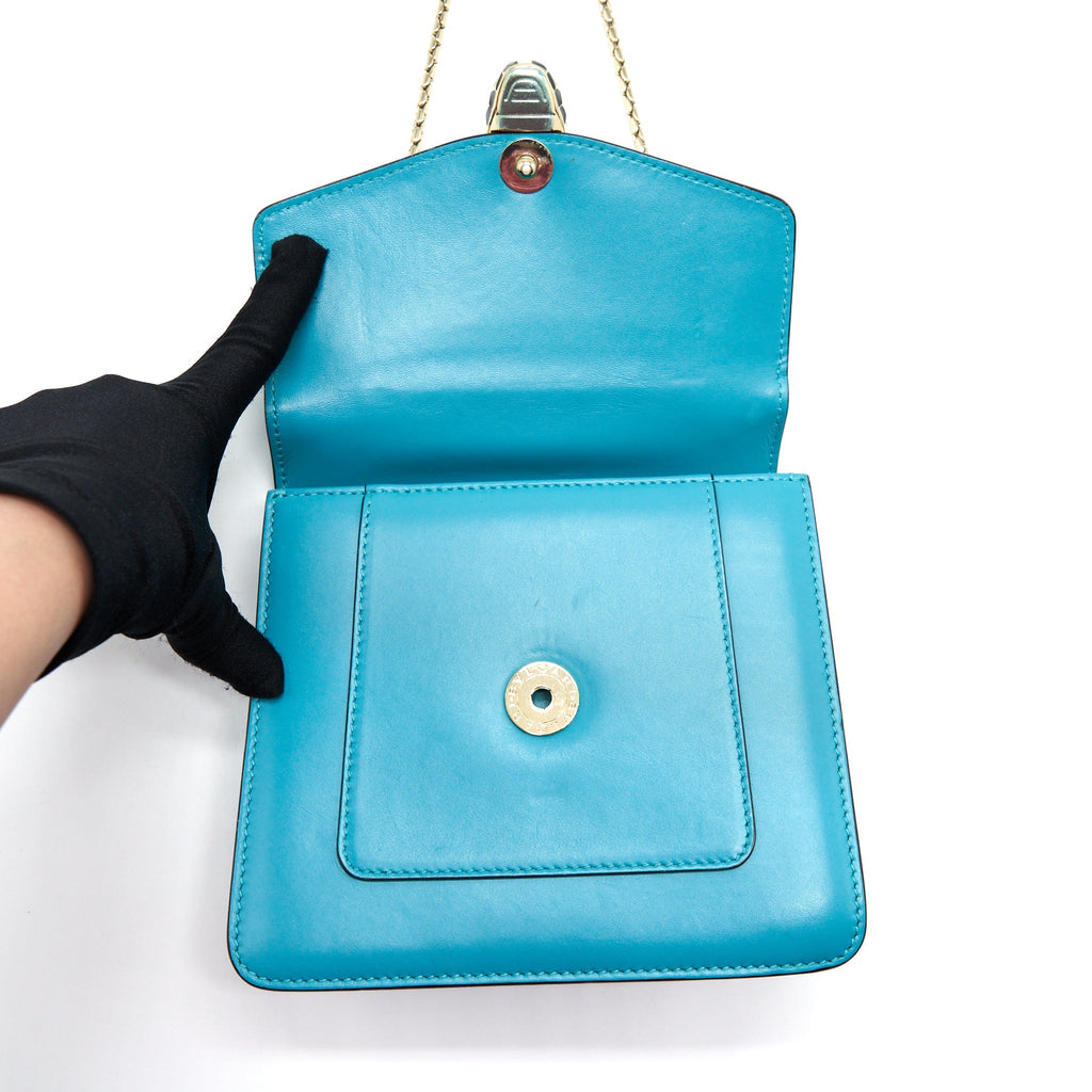 BVLGARI TOP HANDLE SERPENTI BAG BLUE